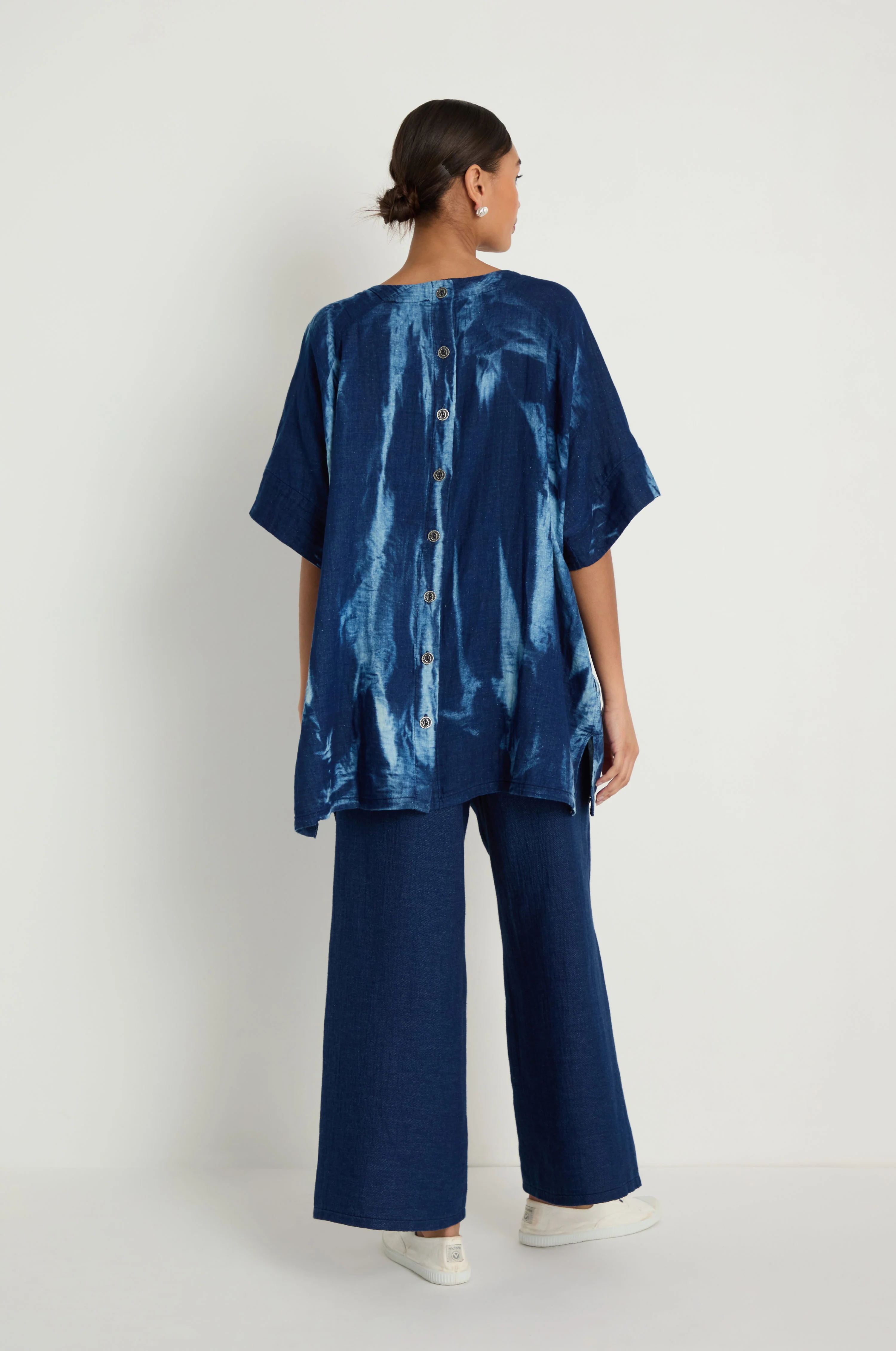 Soft Denim Button-Back Tunic - Image 4