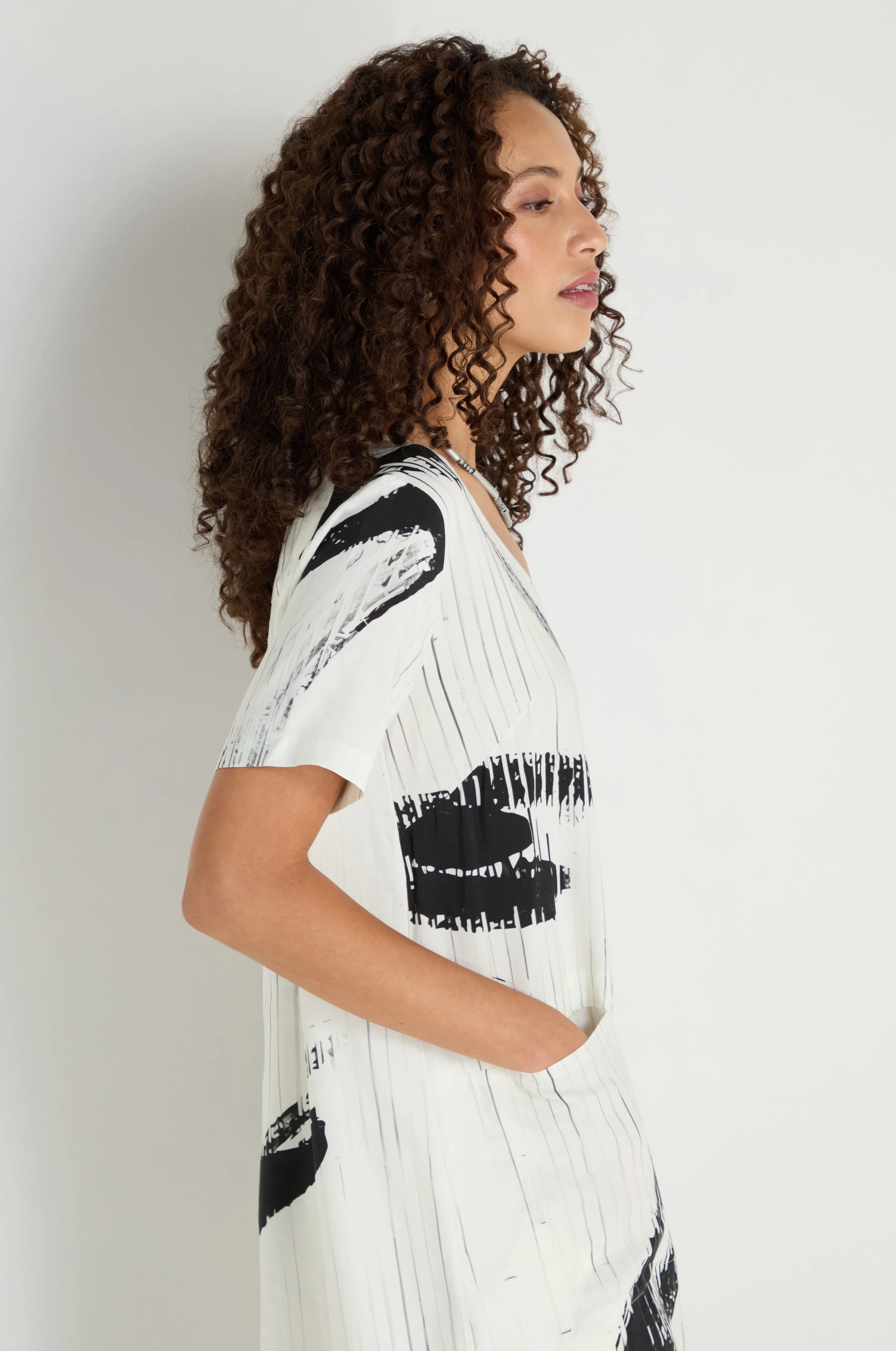 Soft Stripe Midi Dress - Image 4