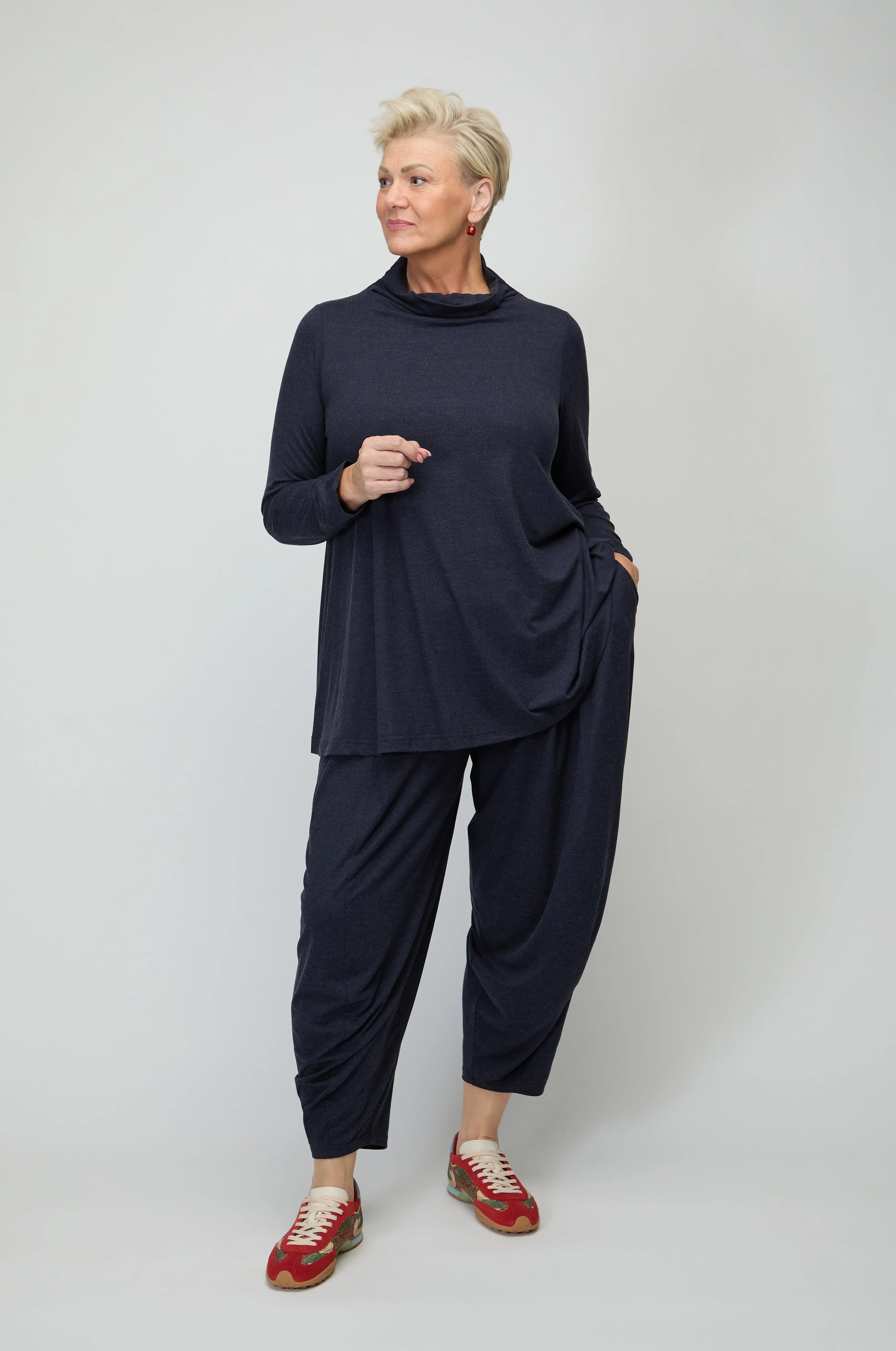 Soft Viscose Jersey Roll Neck Top - Image 4