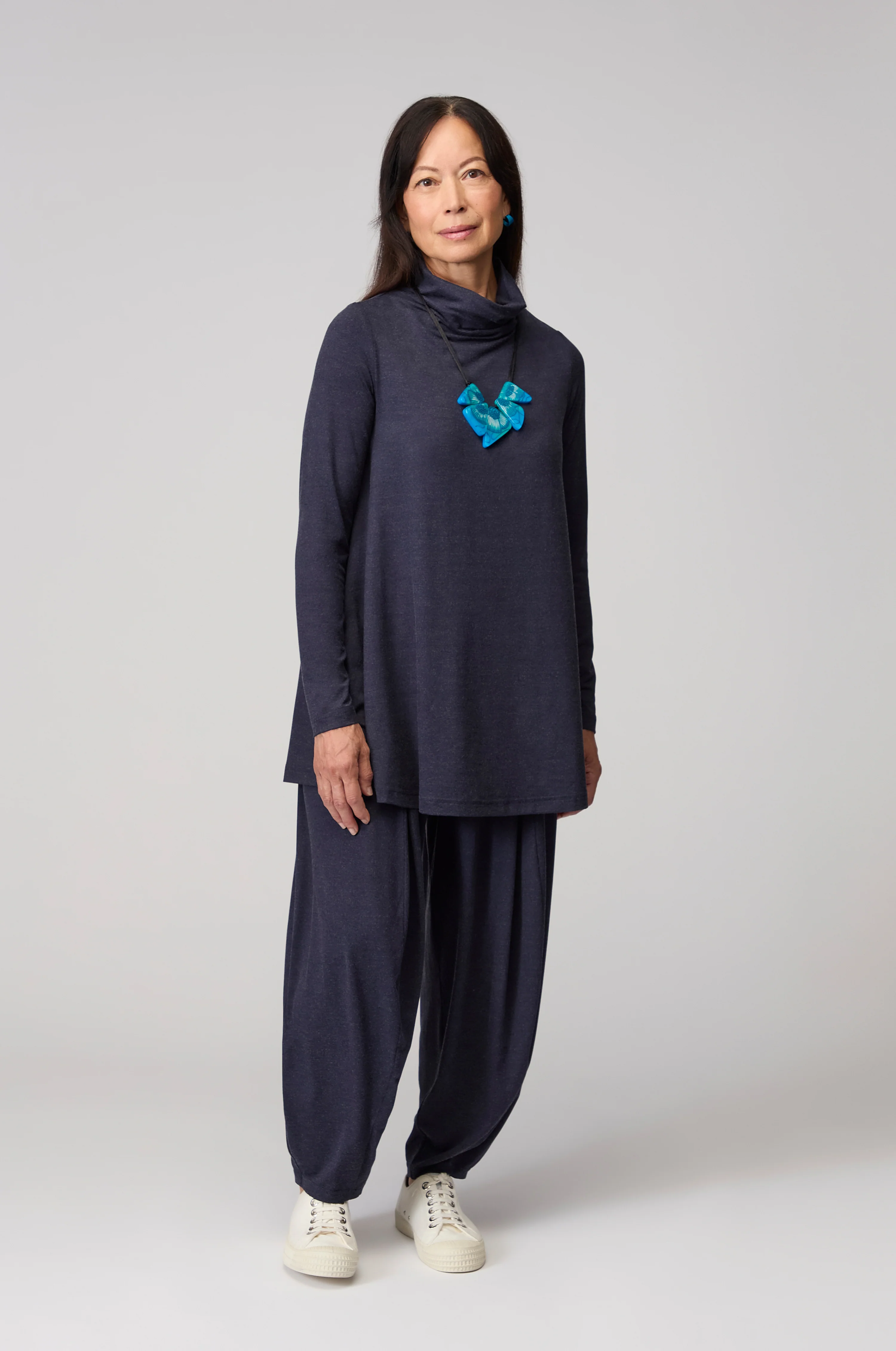 Soft Viscose Jersey Roll Neck Top - Image 6