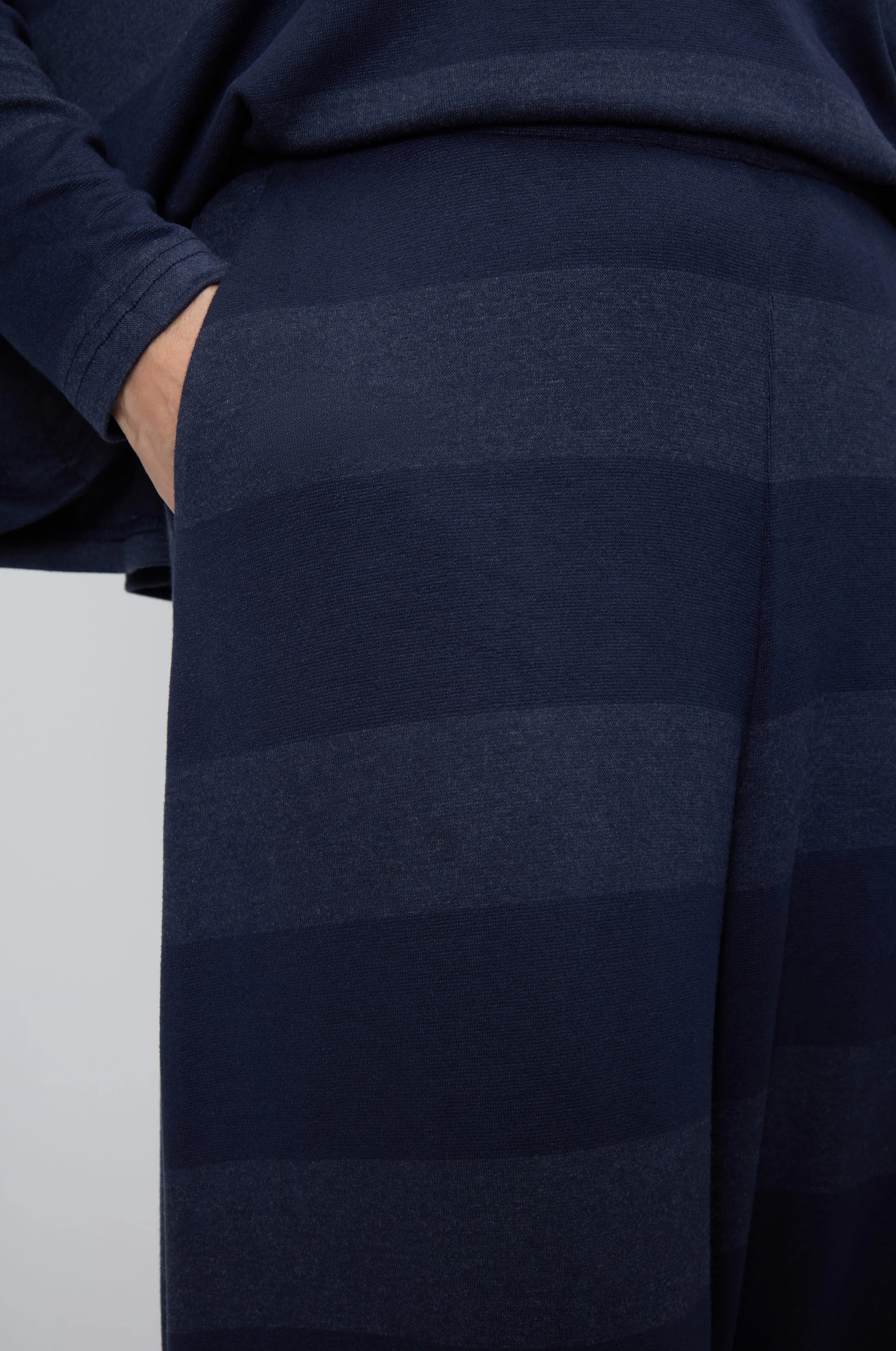 Soft Viscose Jersey Stripe Bubble Trousers - Image 6