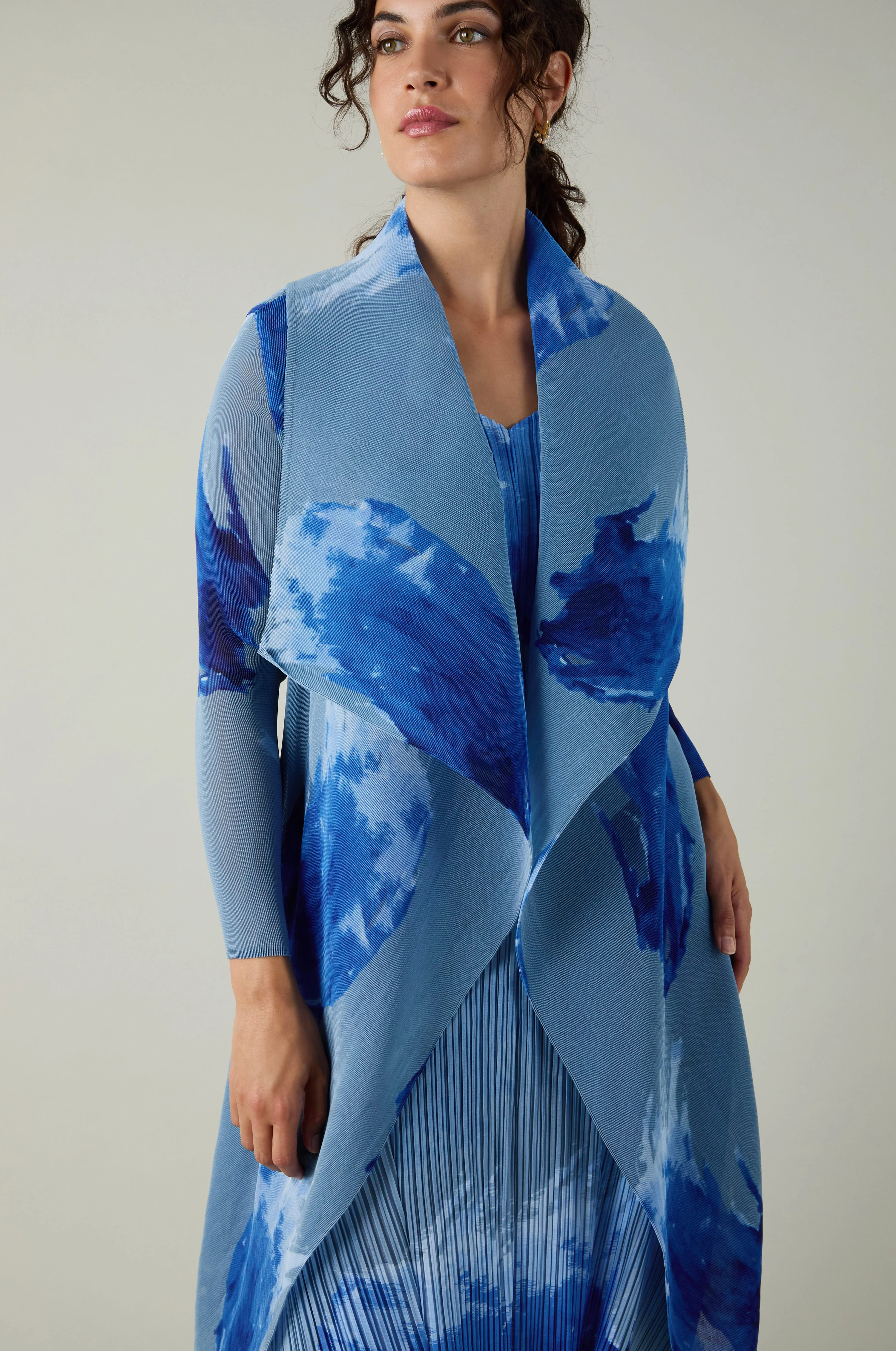 Splash Print Pleated Jacket - Image 3