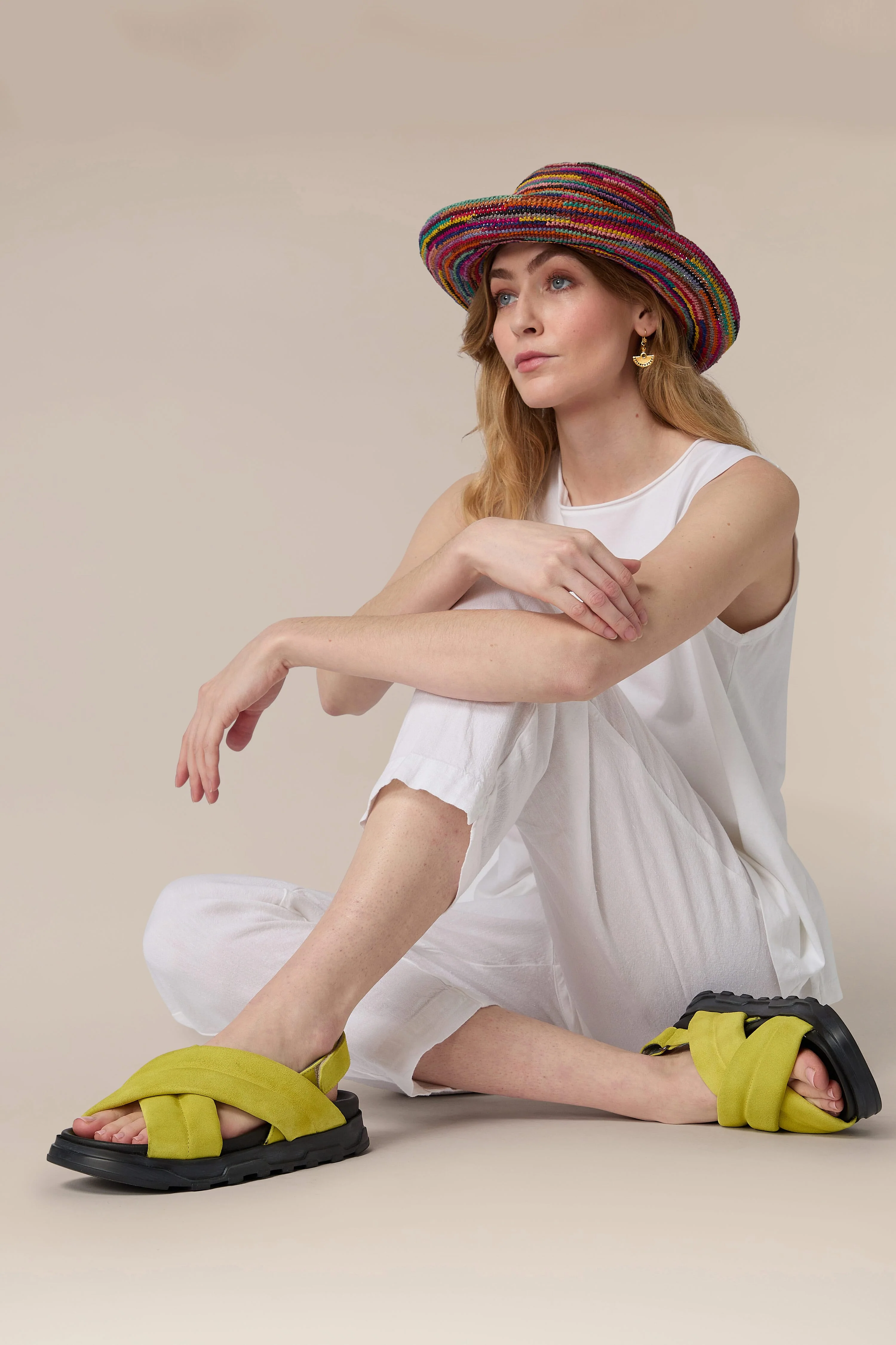 Suede Crossover Sandal - Image 4