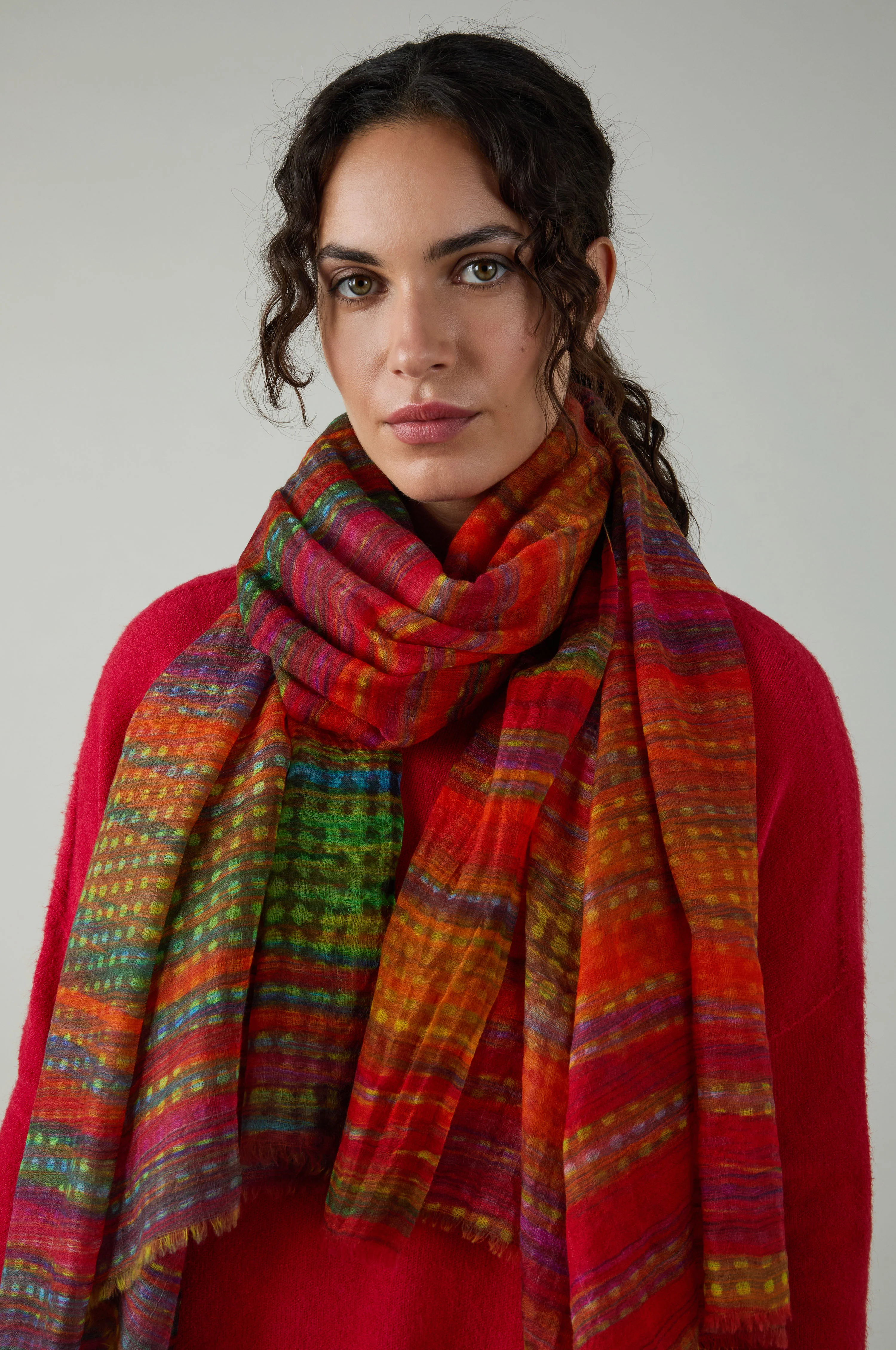 Sundown Stripe Wool Scarf - Image 3