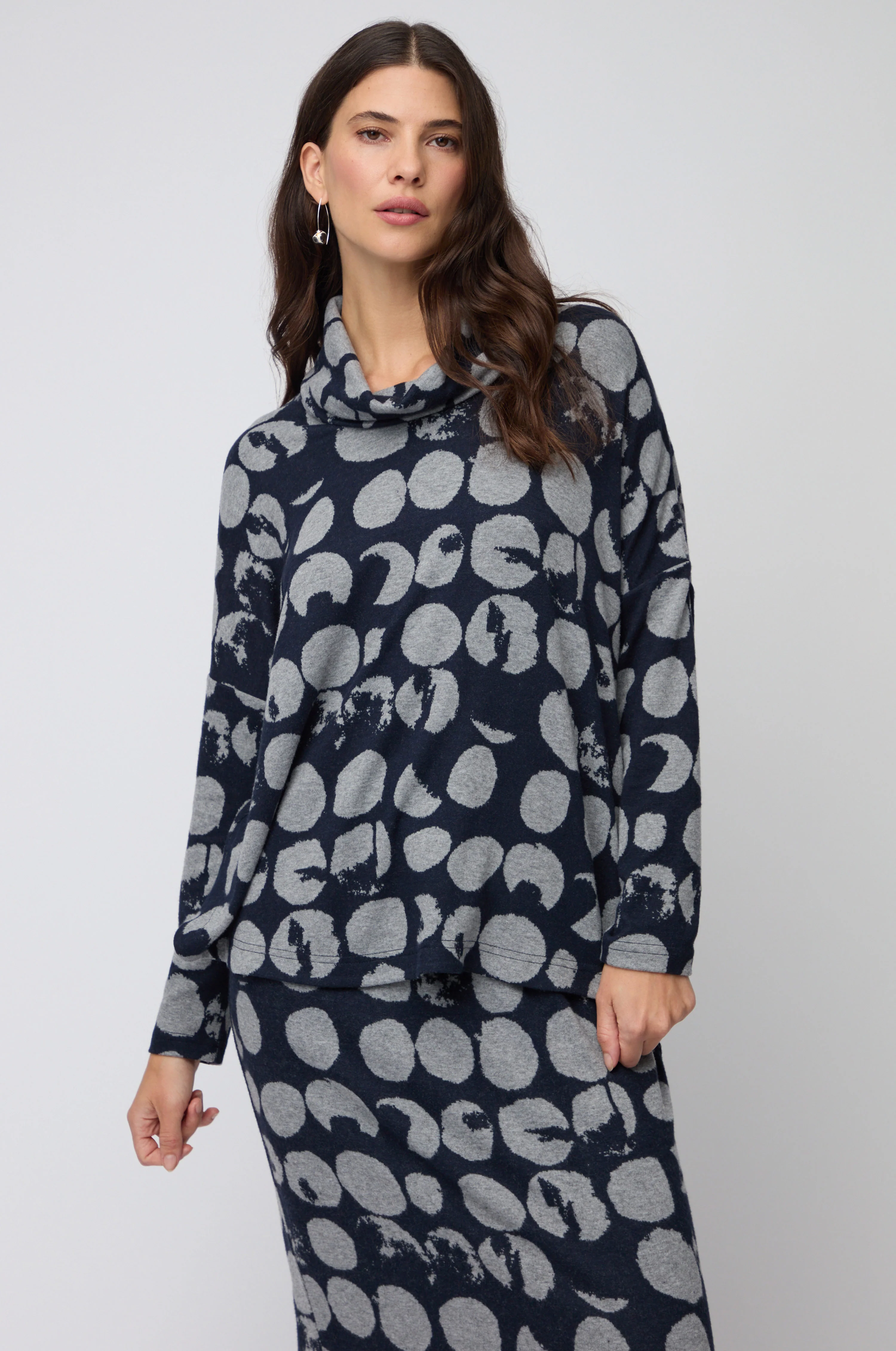Brushed Jersey Spotted Boxy Top - Image 2