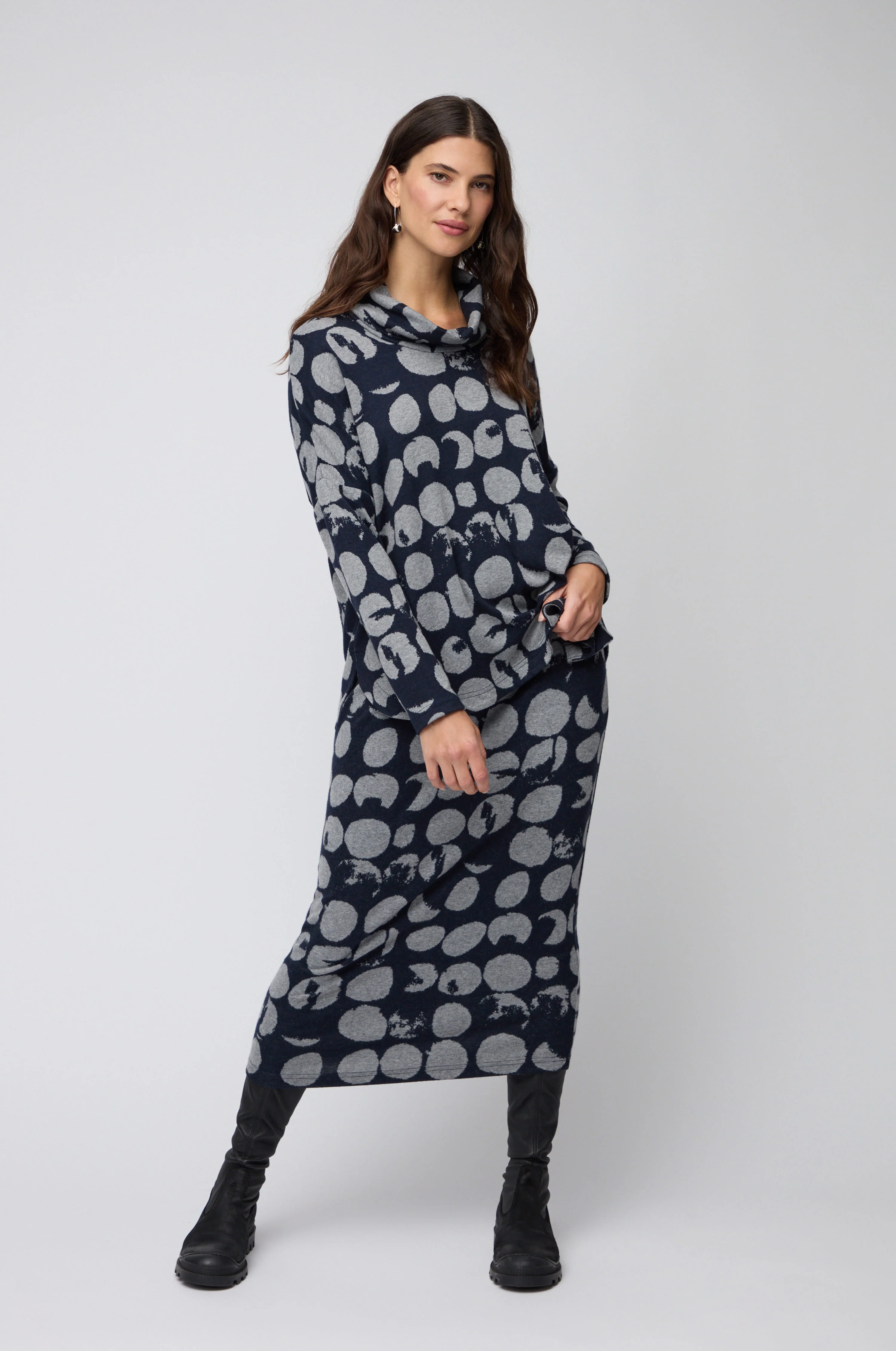 Brushed Jersey Spotted Boxy Top - Image 7