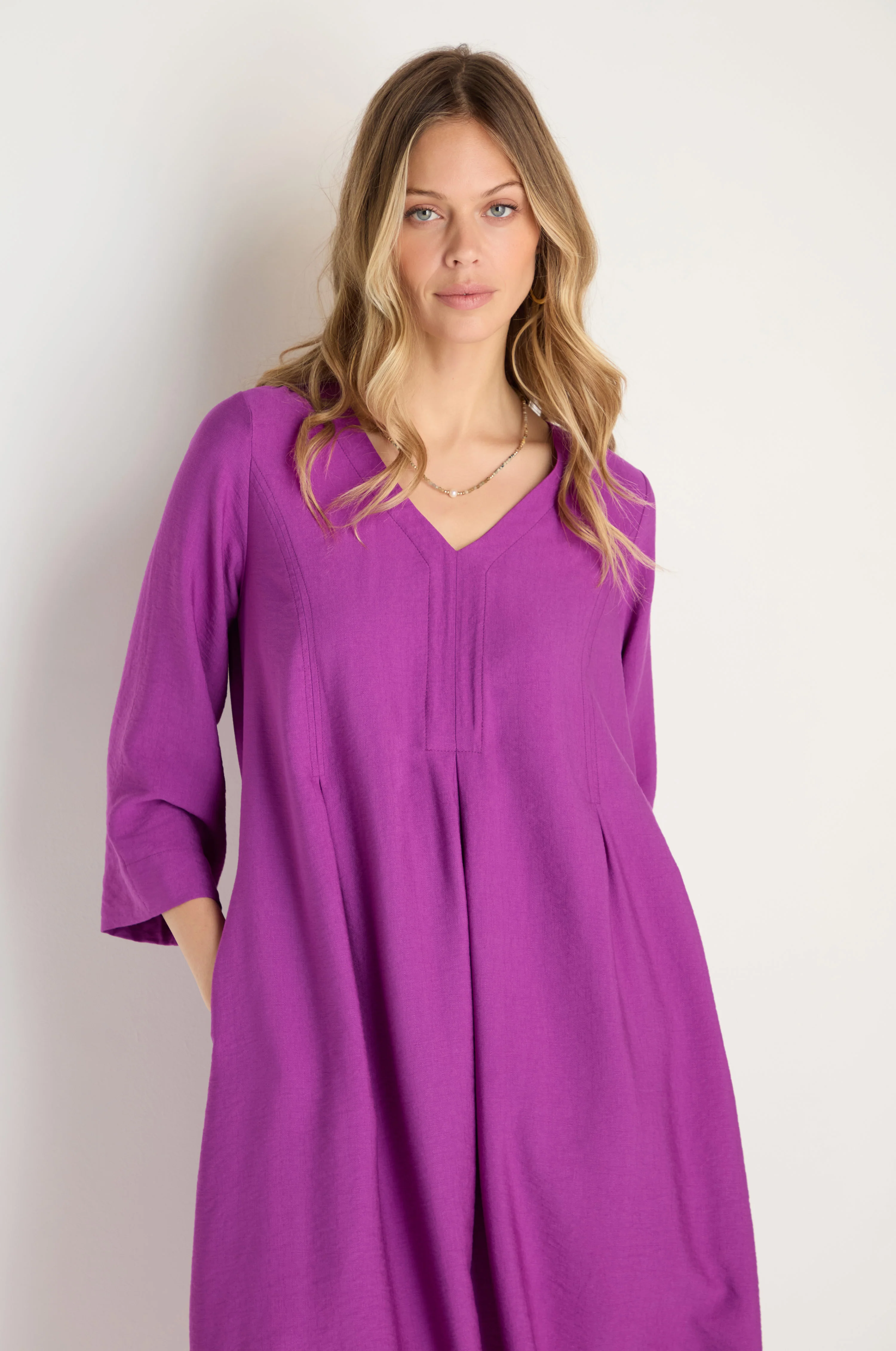 Textured Viscose Bubble Dress - Image 3