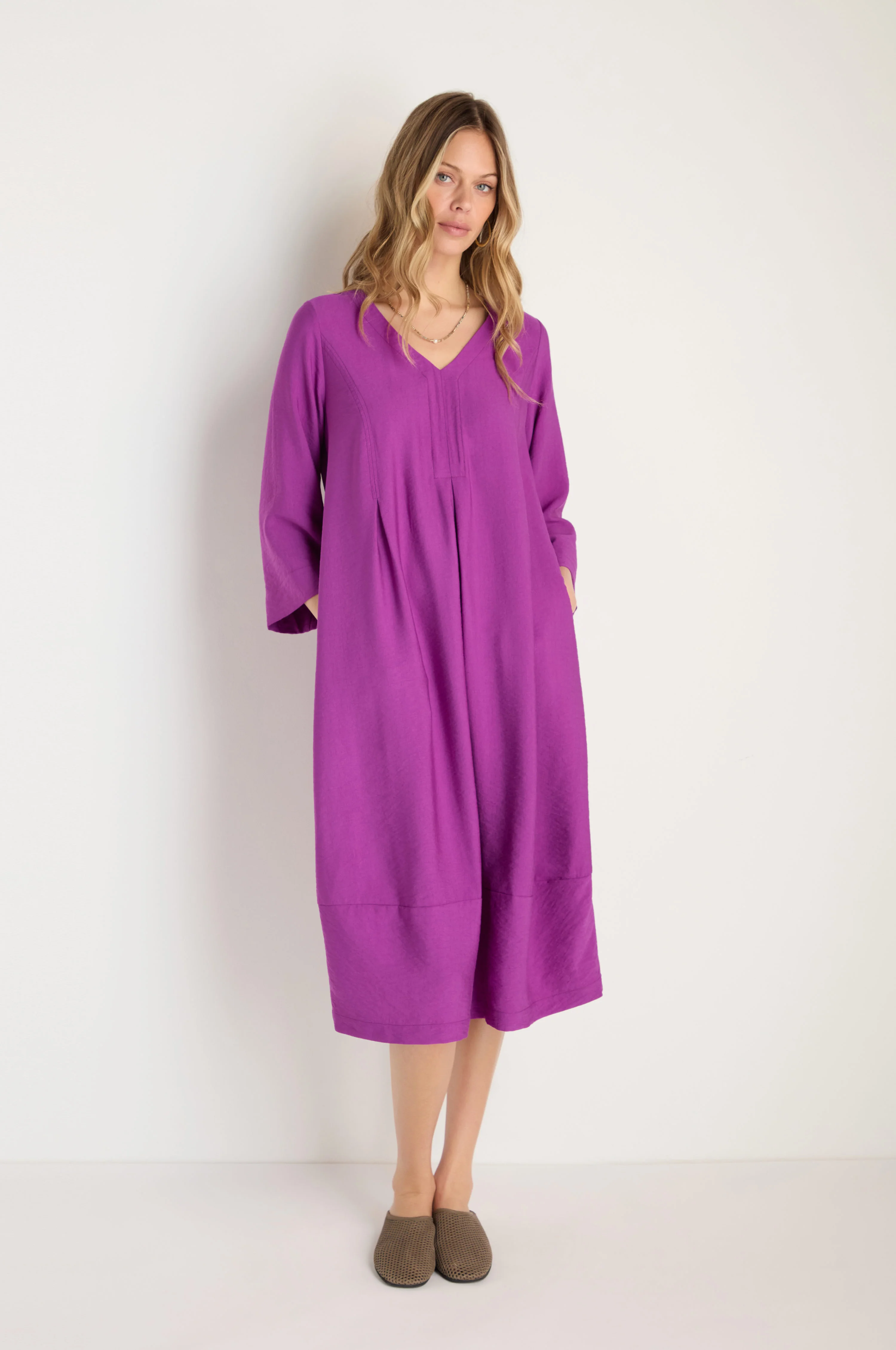 Textured Viscose Bubble Dress - Image 4