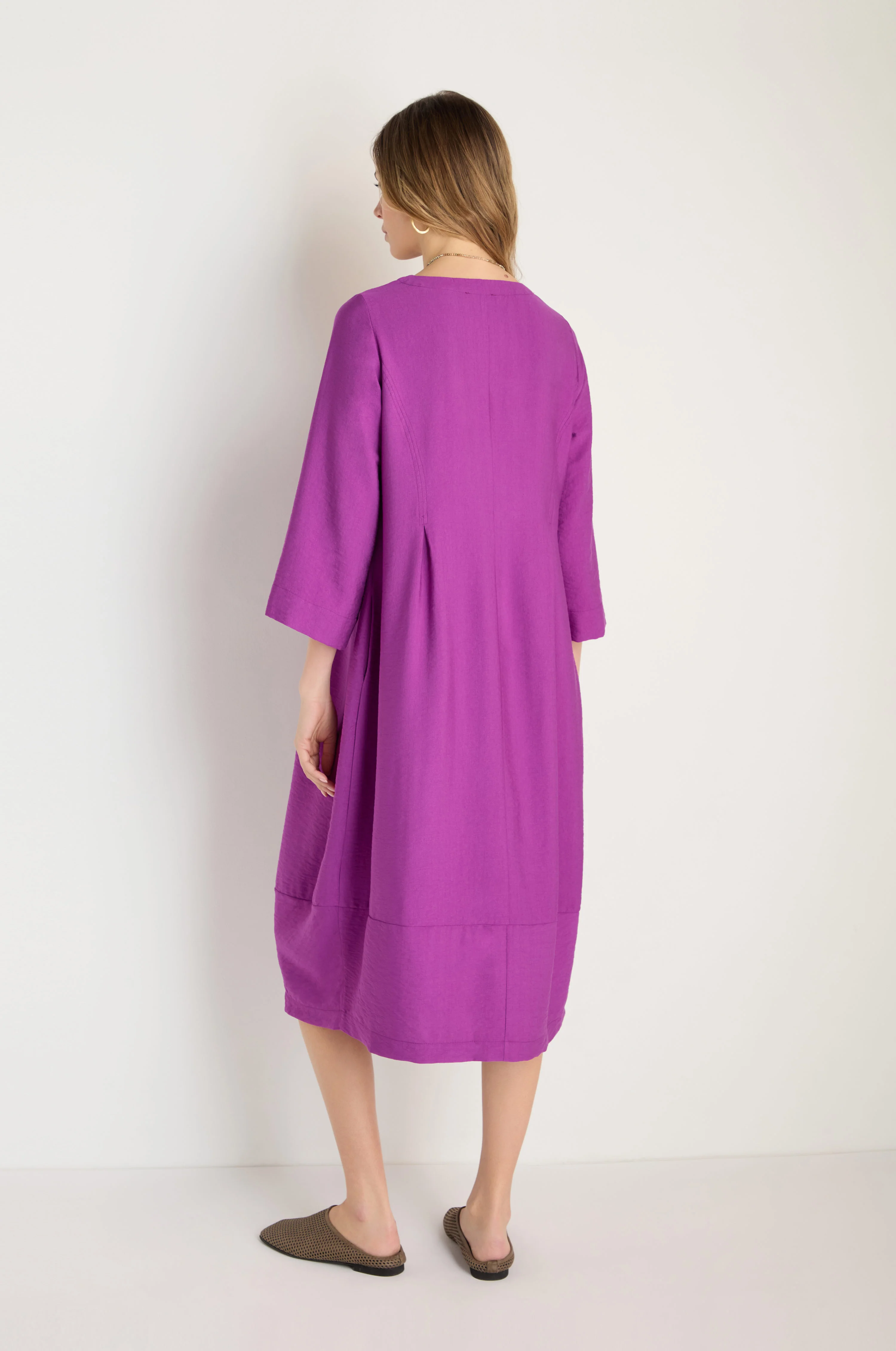 Textured Viscose Bubble Dress - Image 5