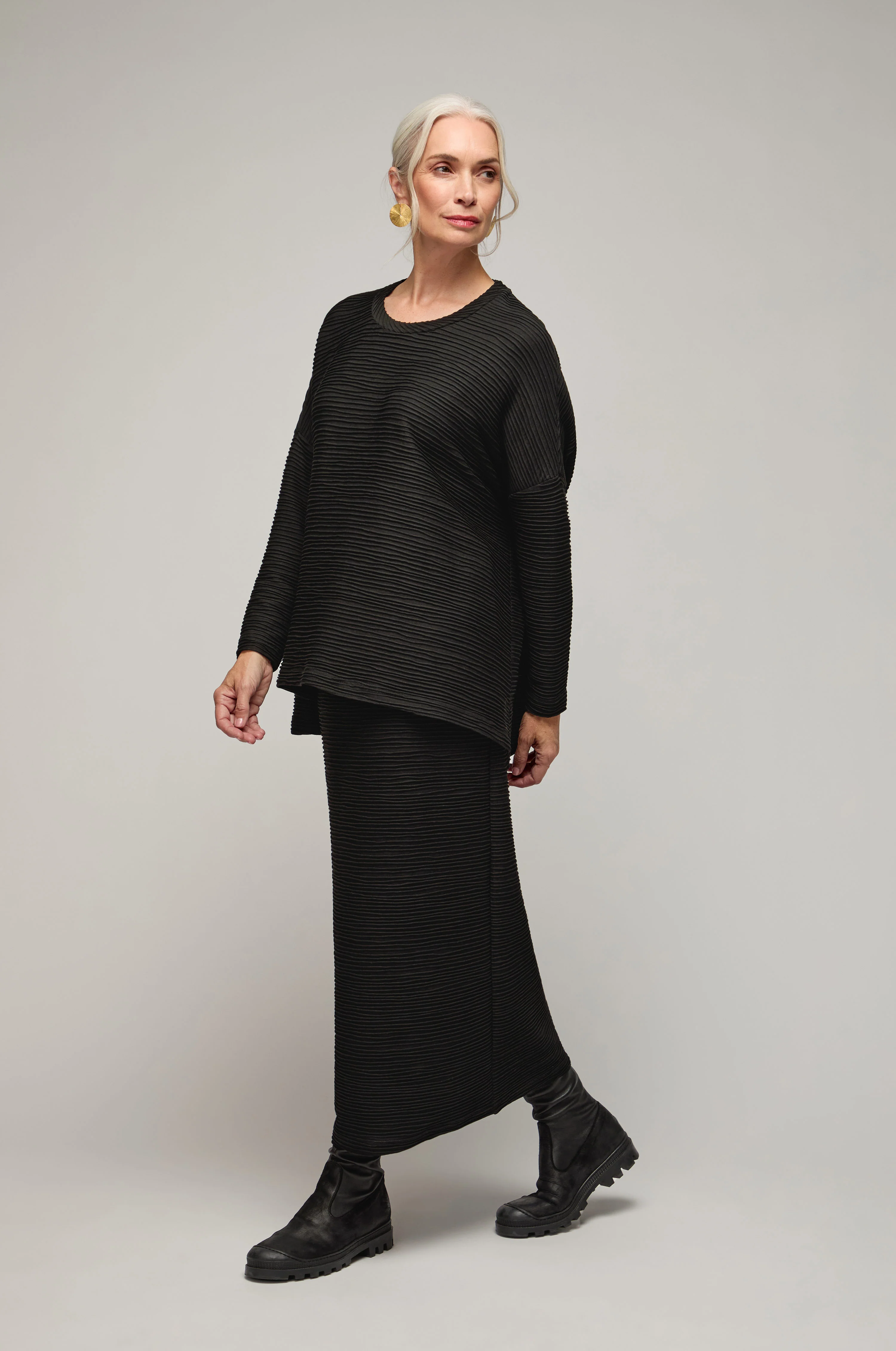 Textured Wave Jersey Boxy Top - Image 2