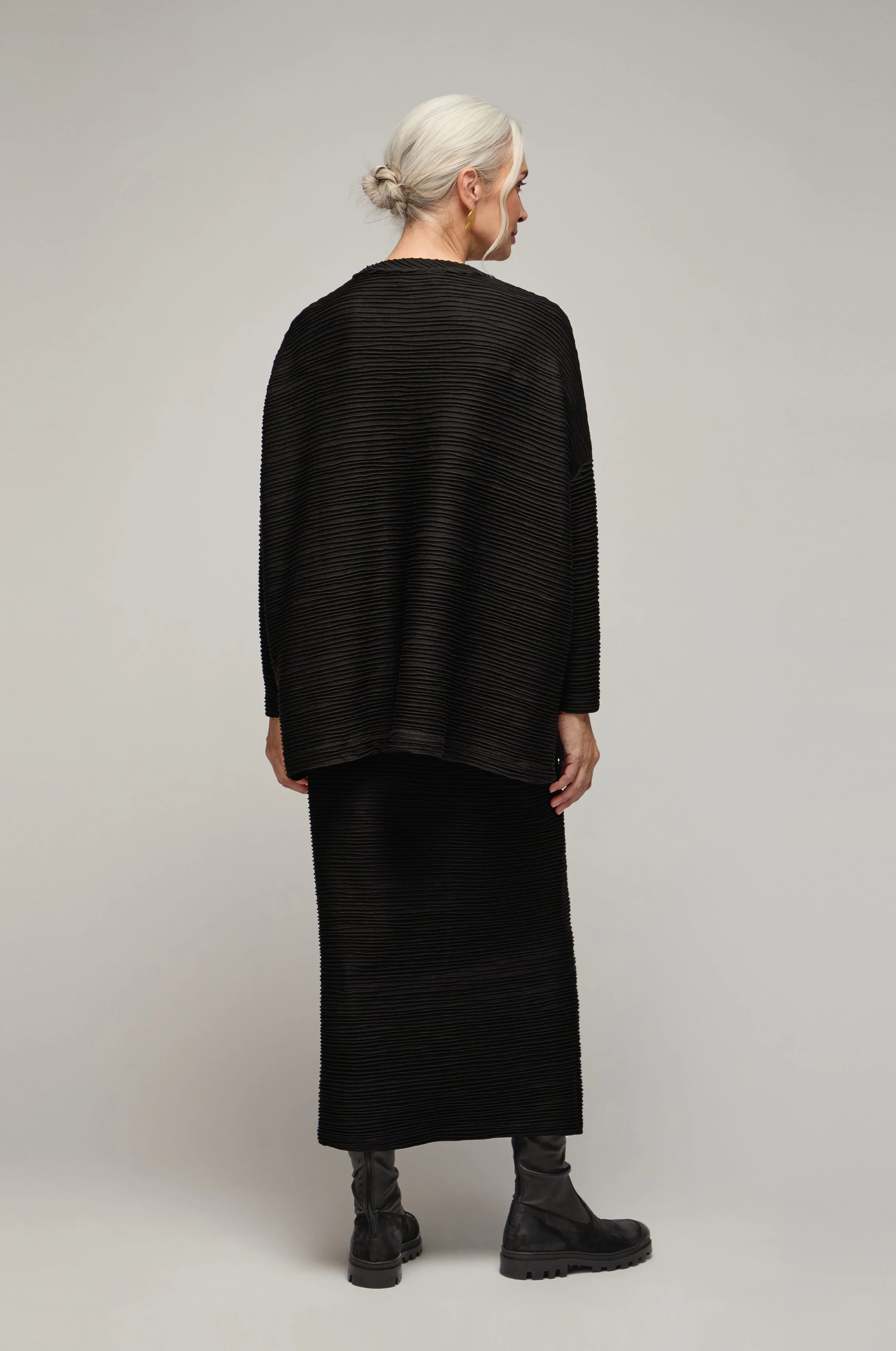 Textured Wave Jersey Boxy Top - Image 5