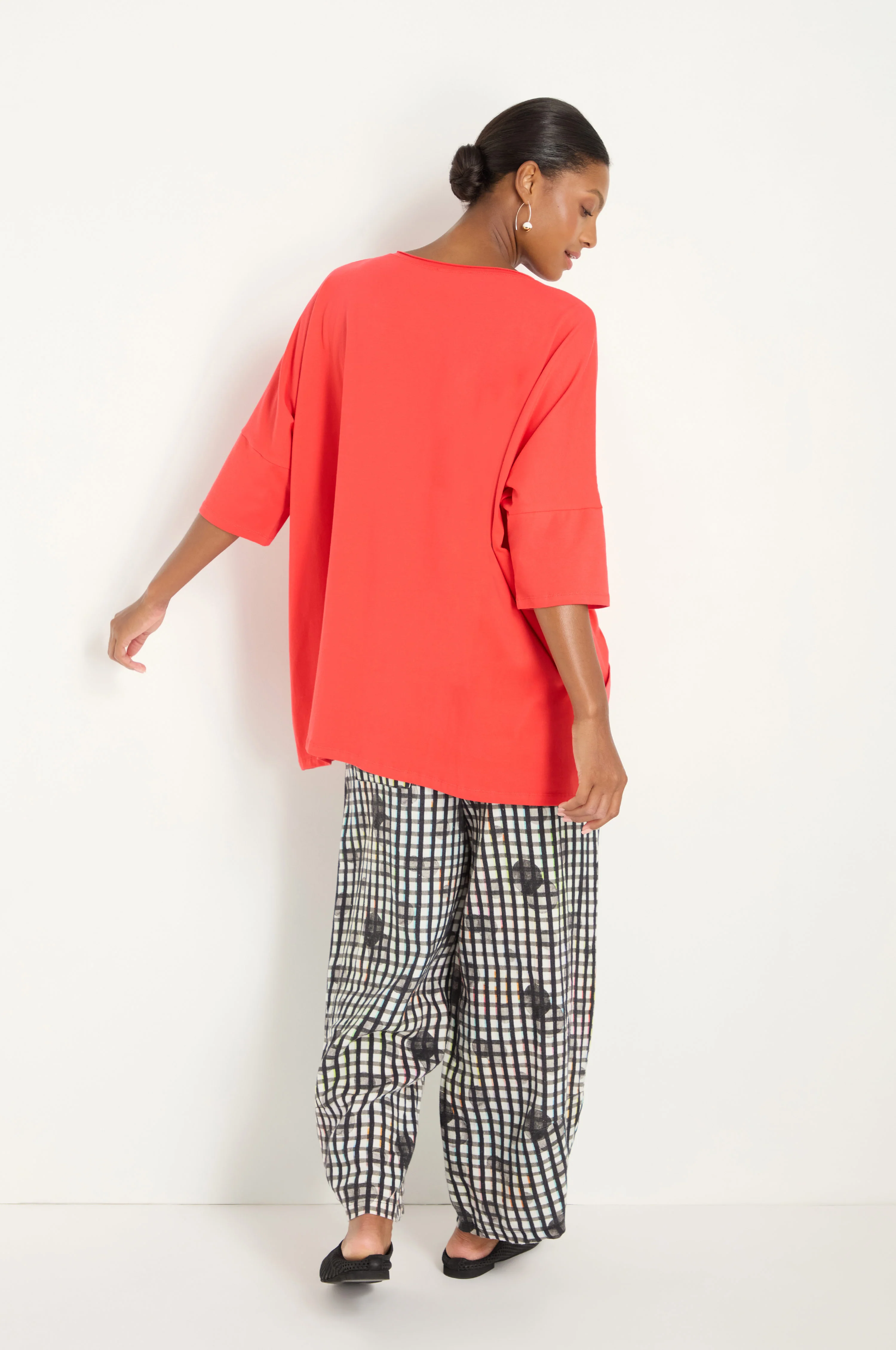 Tuck Hem Swing Red Tunic - Image 3