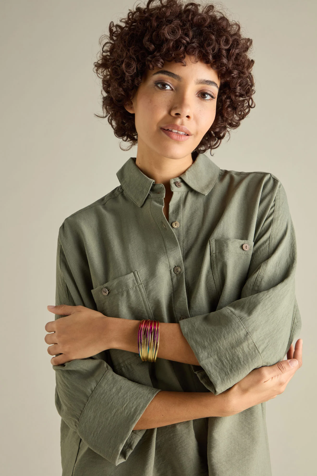 Rainbow Gold Vegan Leather Metallic Bracelet - Image 16