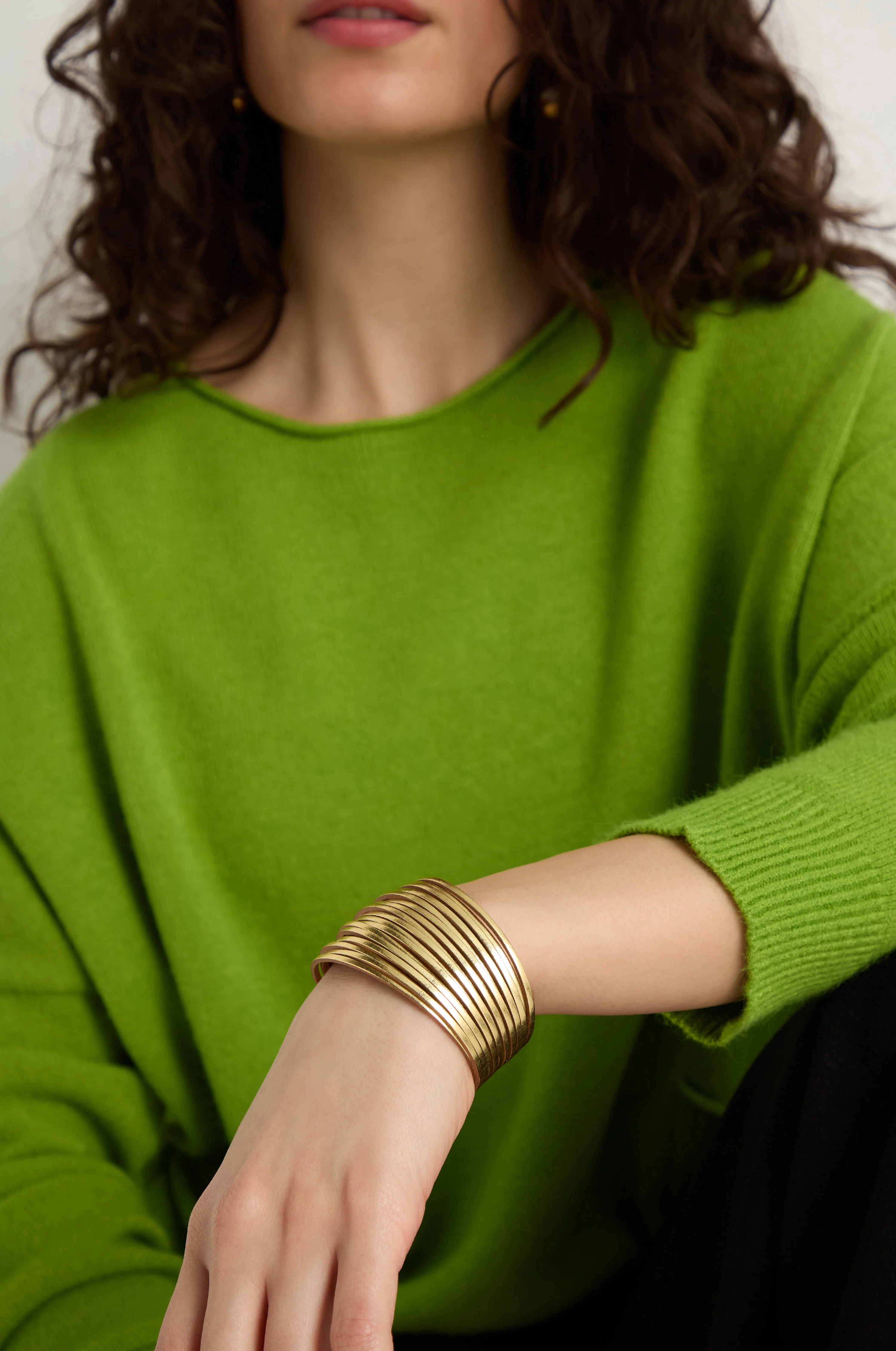 Vegan Leather Metallic Bracelet - Image 6