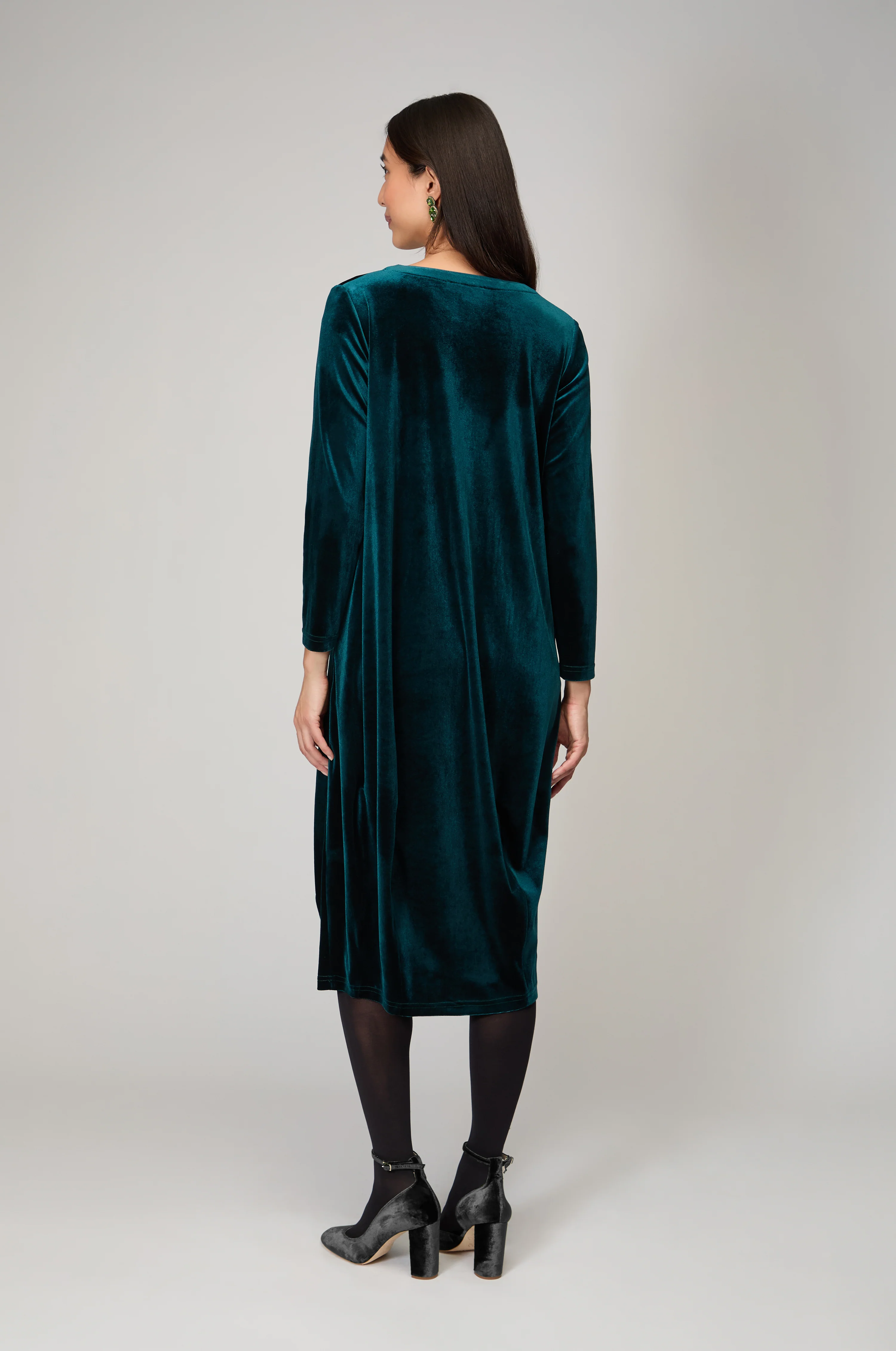Velvet Jersey Bubble Dress - Image 10