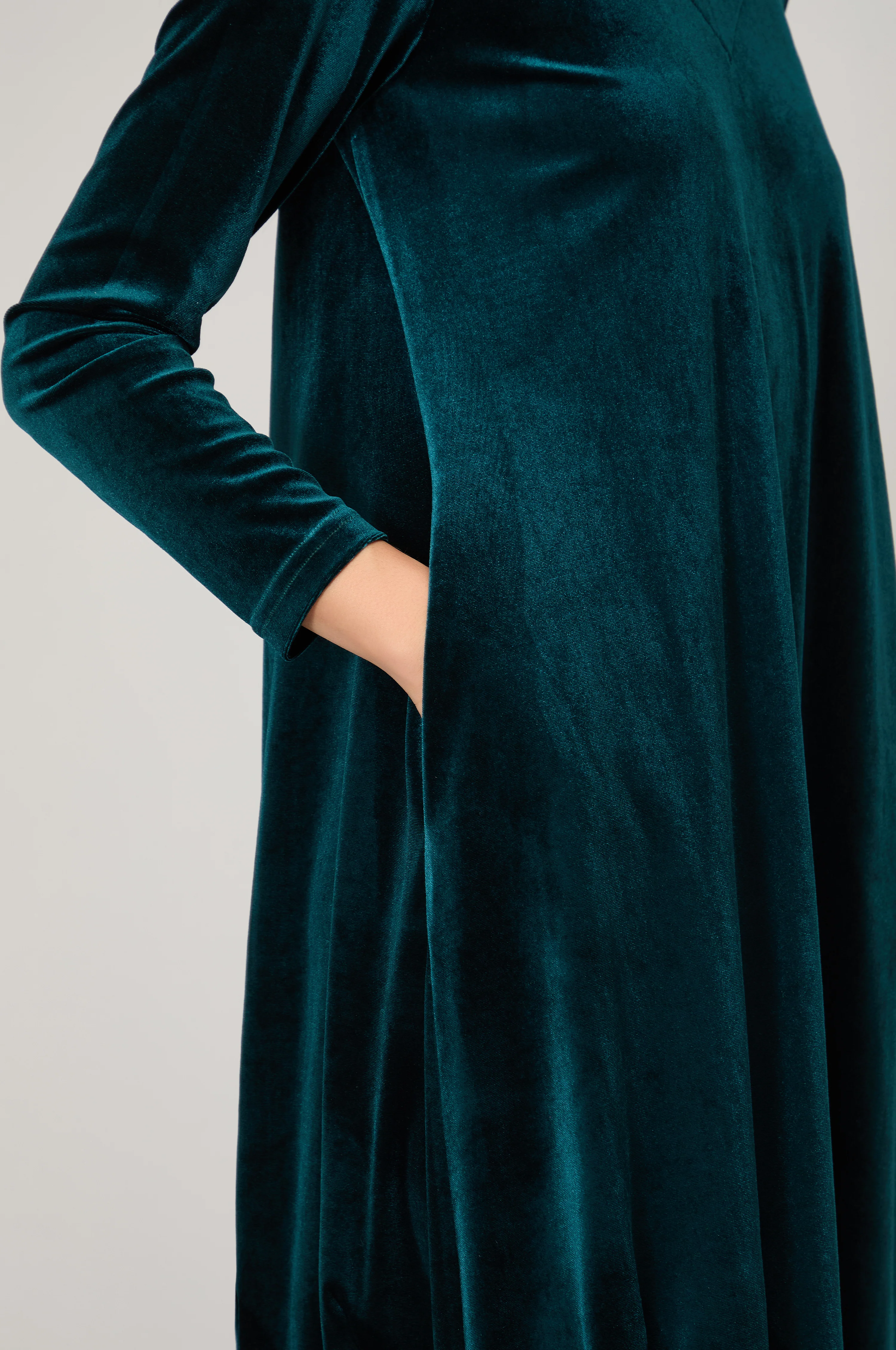 Velvet Jersey Bubble Dress - Image 11