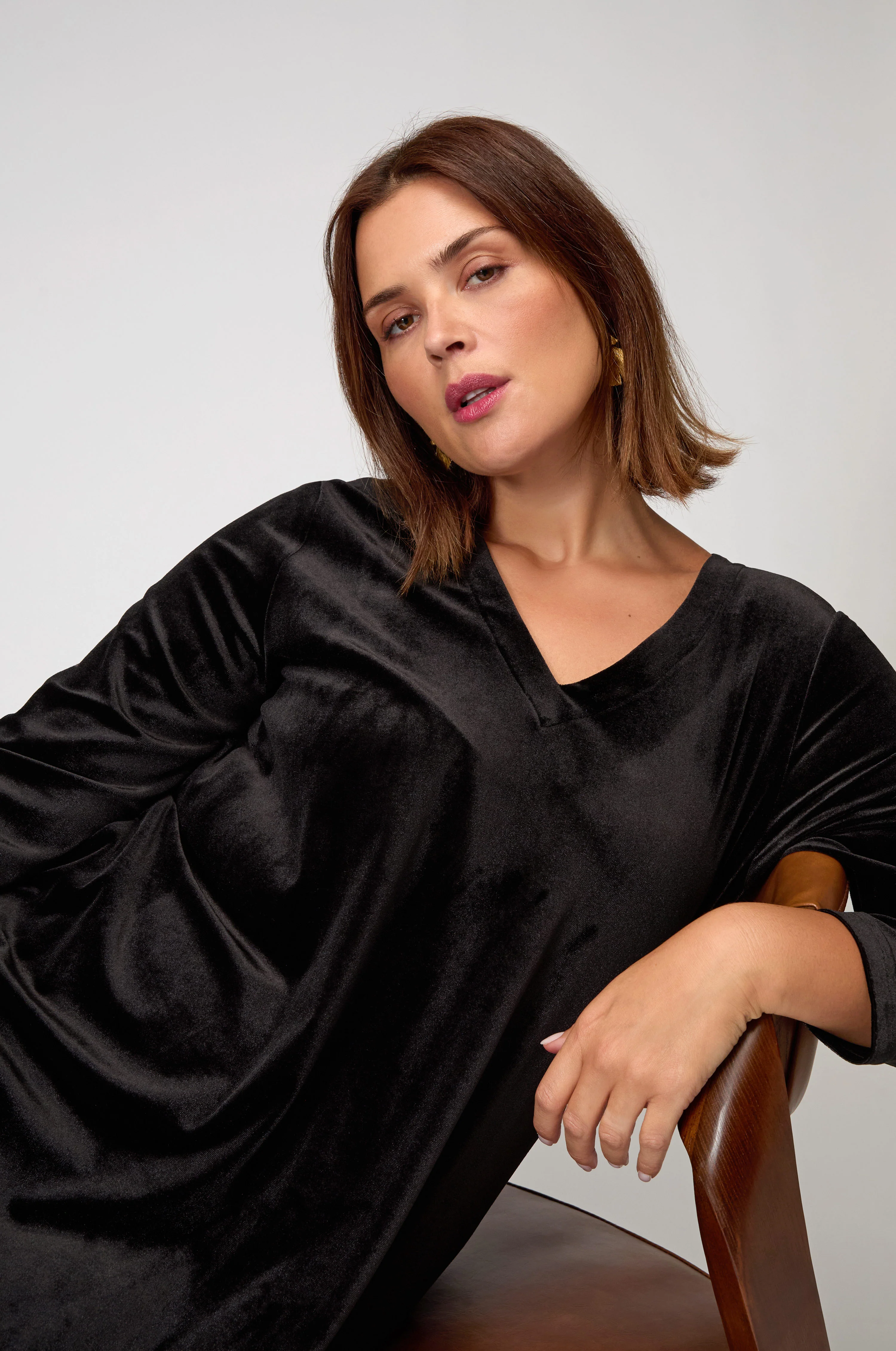 Velvet Jersey Bubble Dress - Image 13