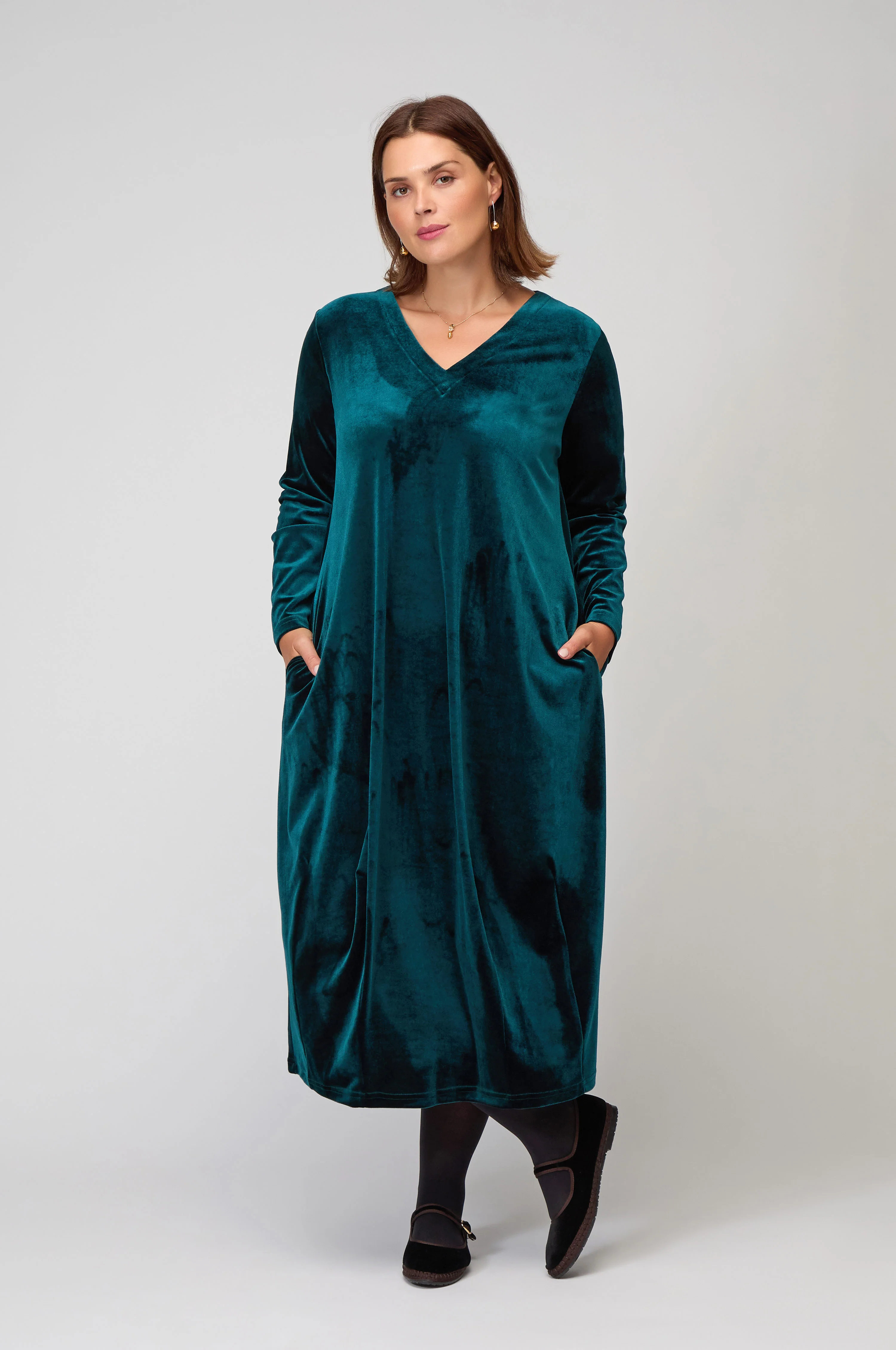 Velvet Jersey Bubble Dress - Image 14