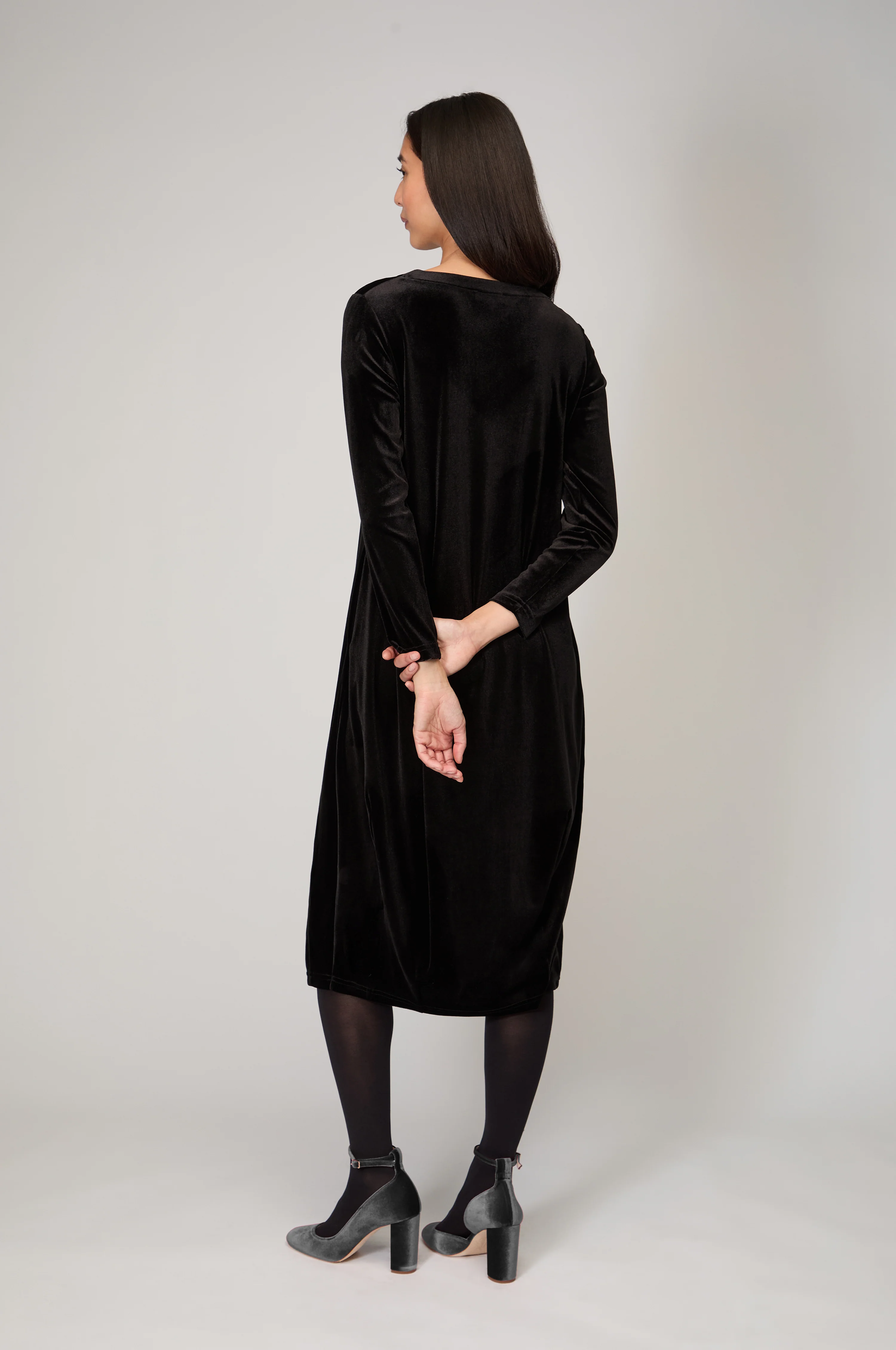 Velvet Jersey Bubble Dress - Image 7