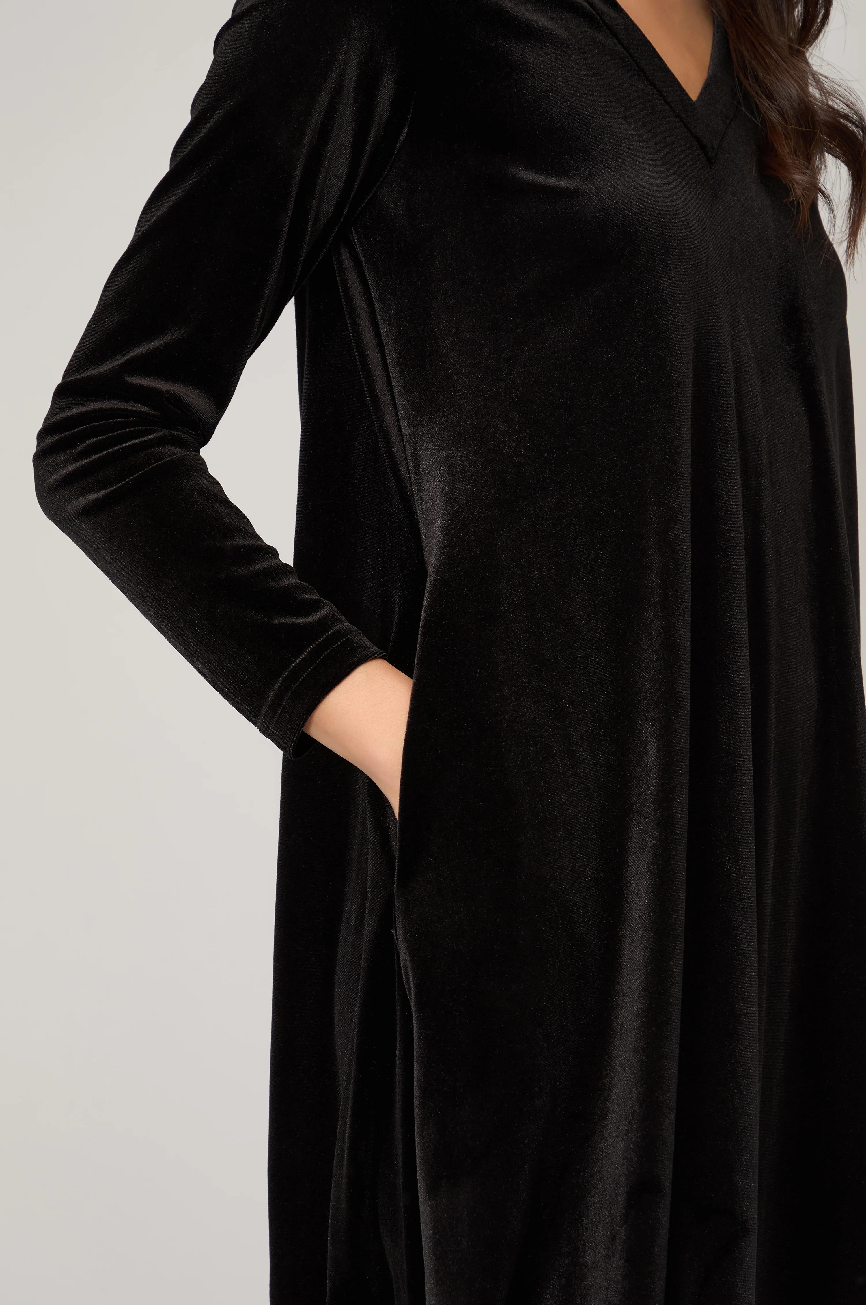 Velvet Jersey Bubble Dress - Image 8