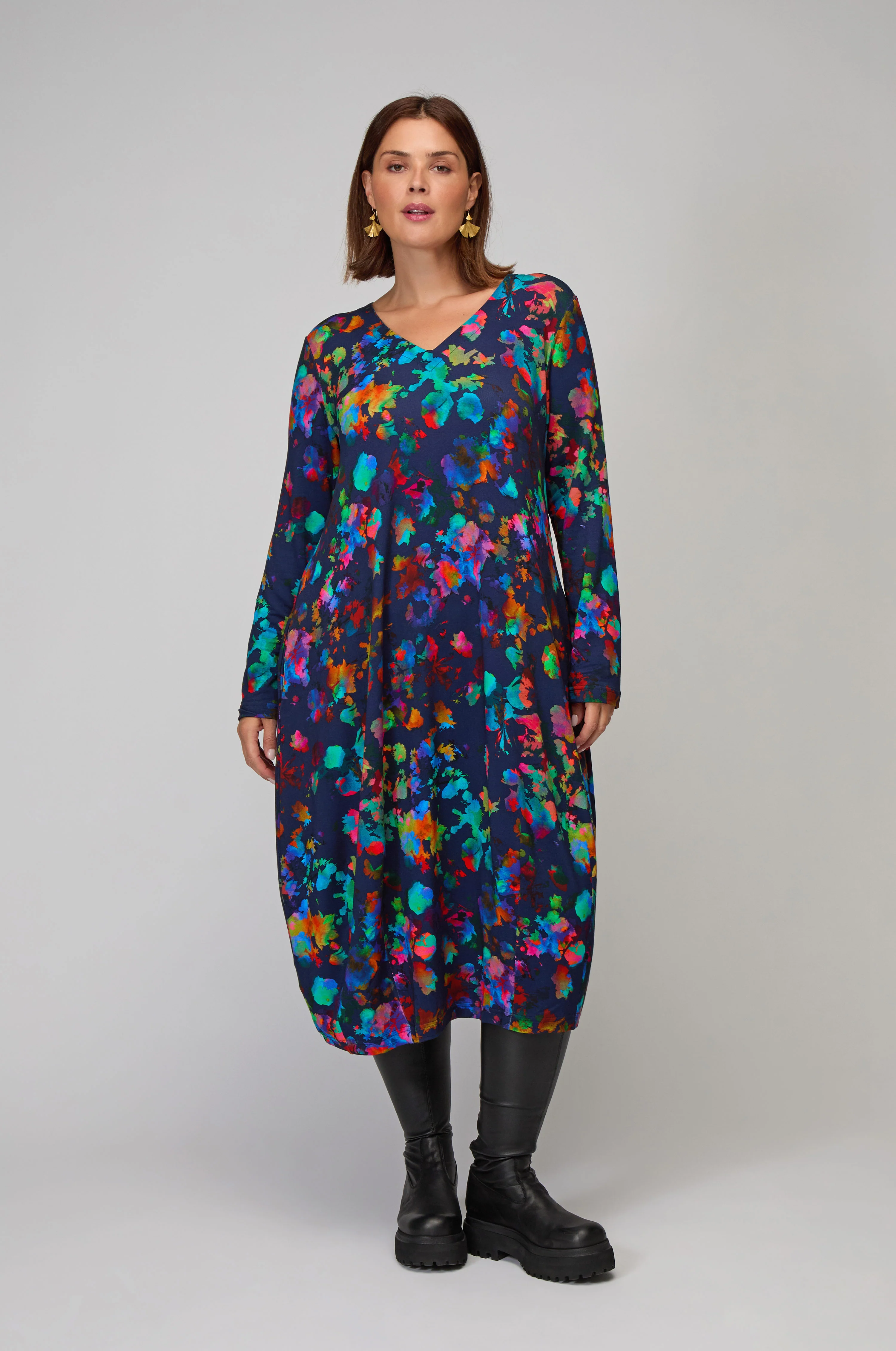 Vivid Petals Jersey Dress - Image 4