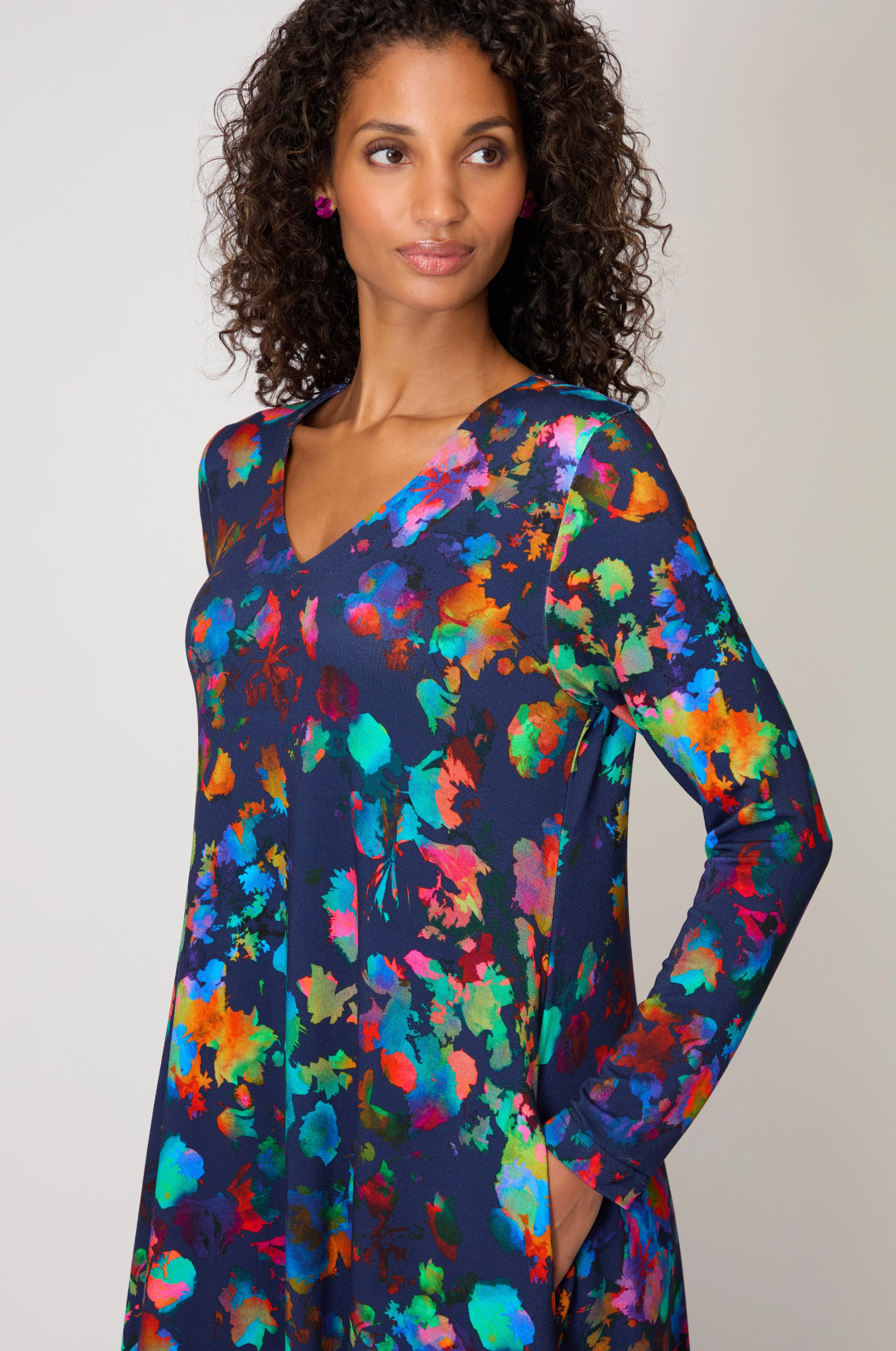 Vivid Petals Jersey Dress - Image 5
