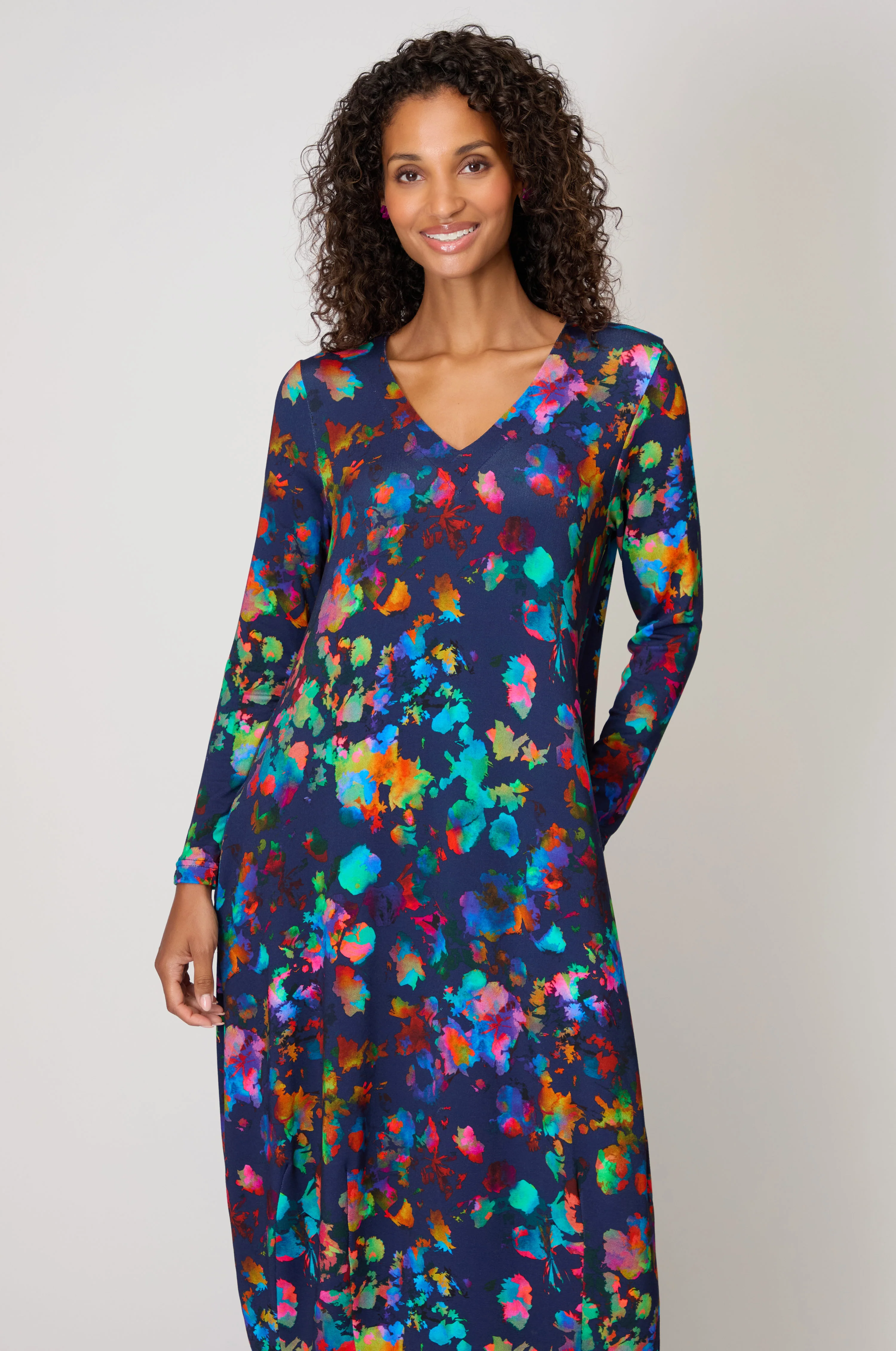 Vivid Petals Jersey Dress - Image 6