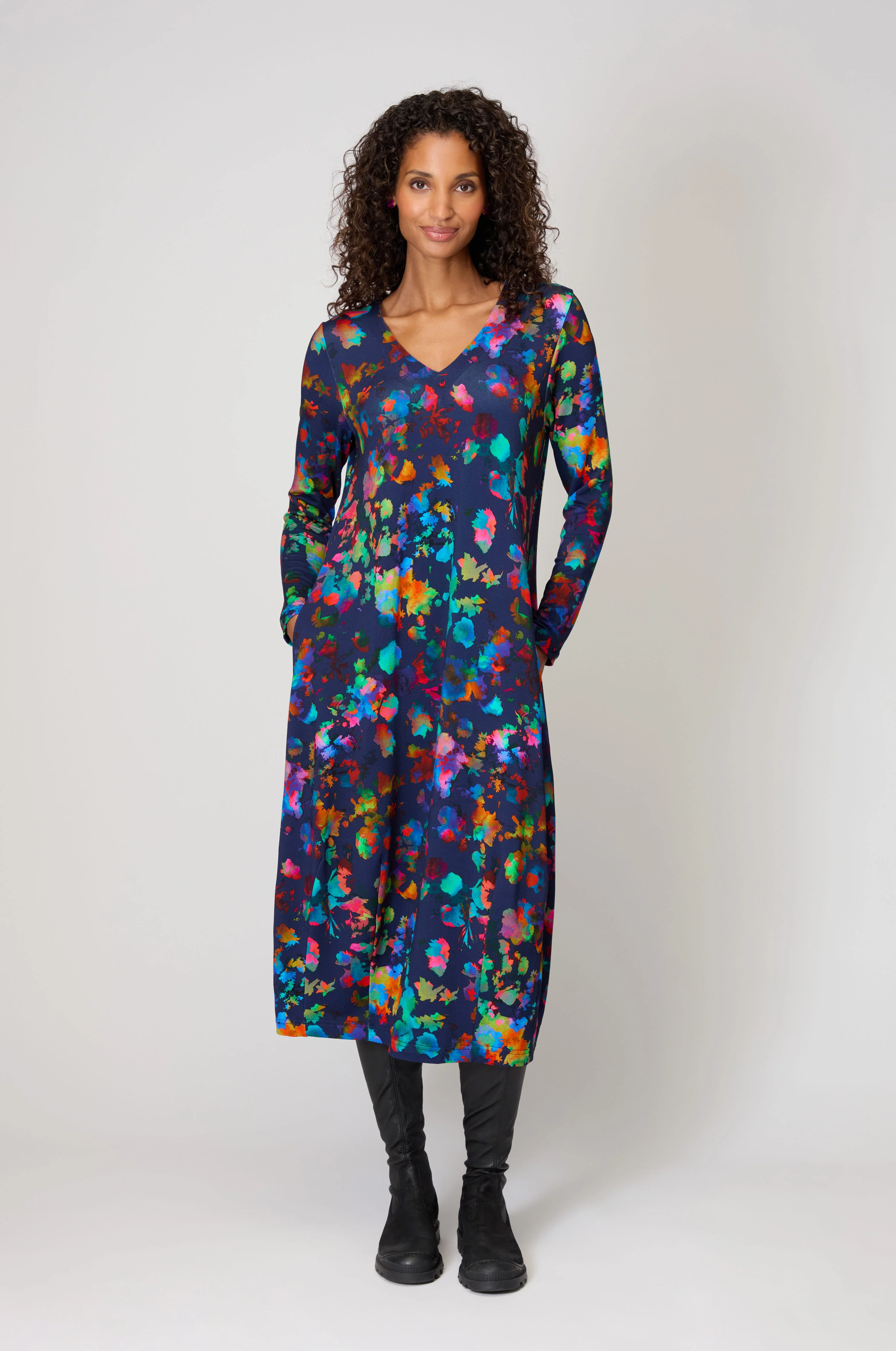 Vivid Petals Jersey Dress - Image 7