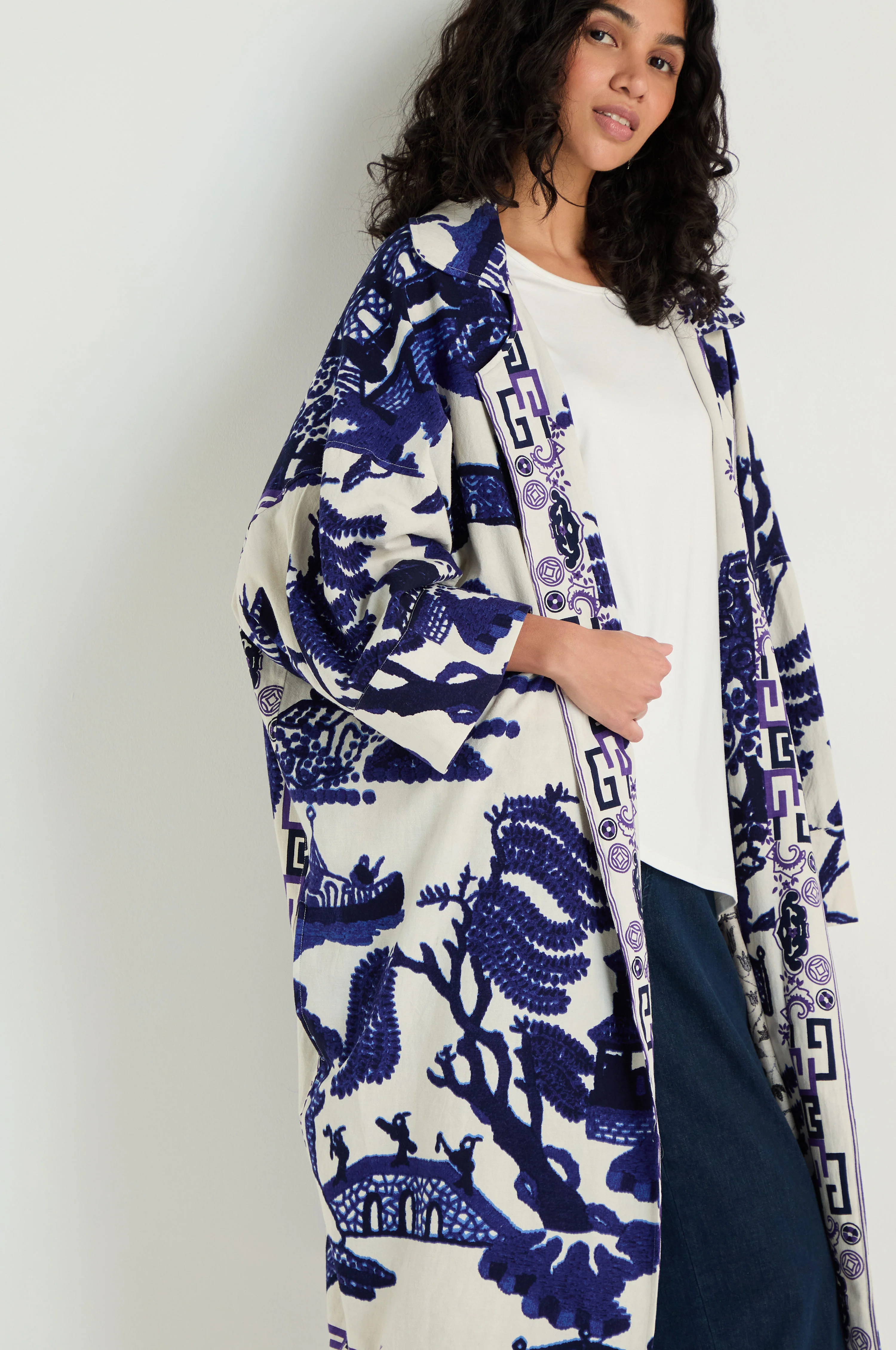 Willow Print Summer Coat - Image 3
