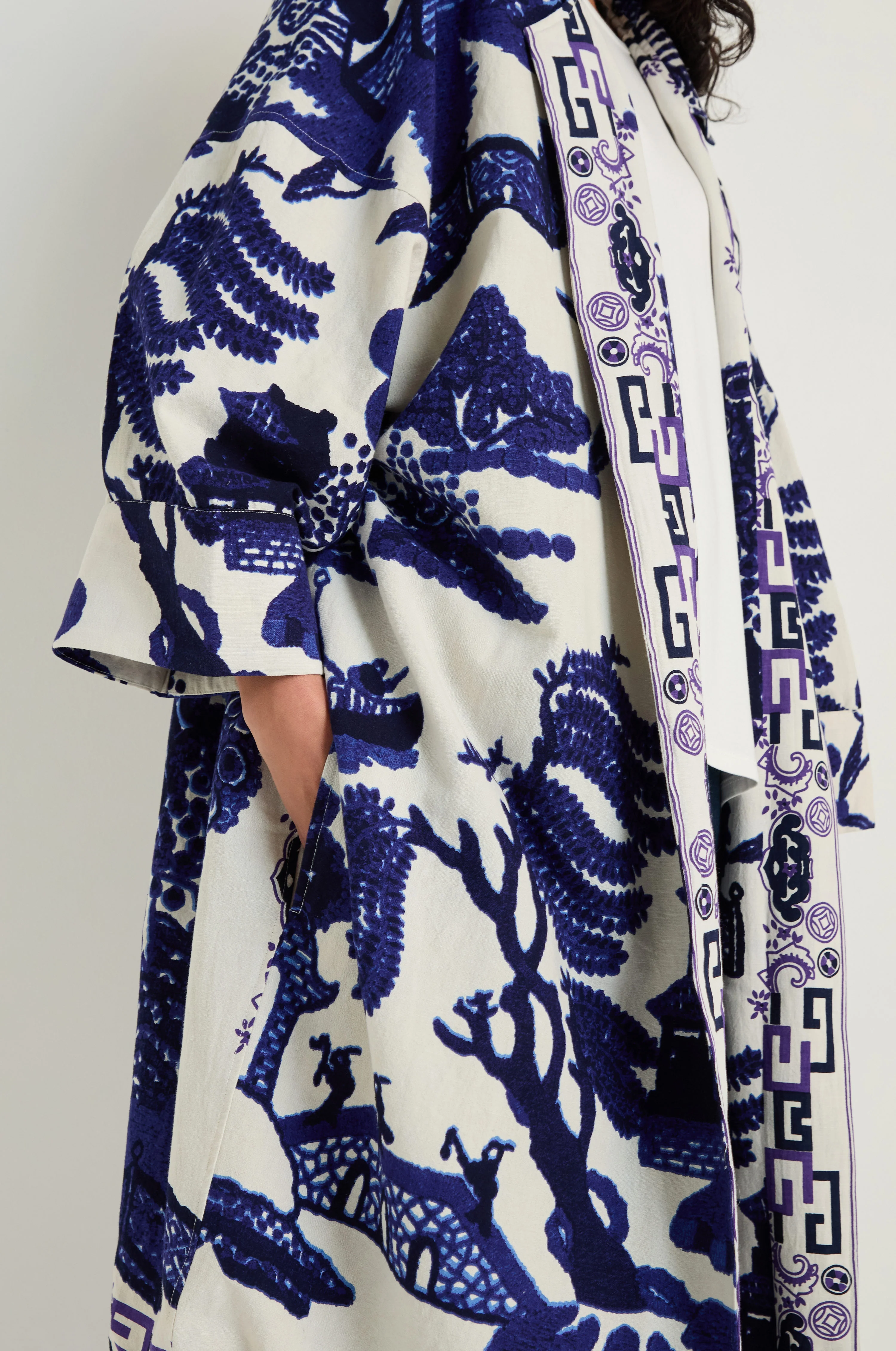Willow Print Summer Coat - Image 4