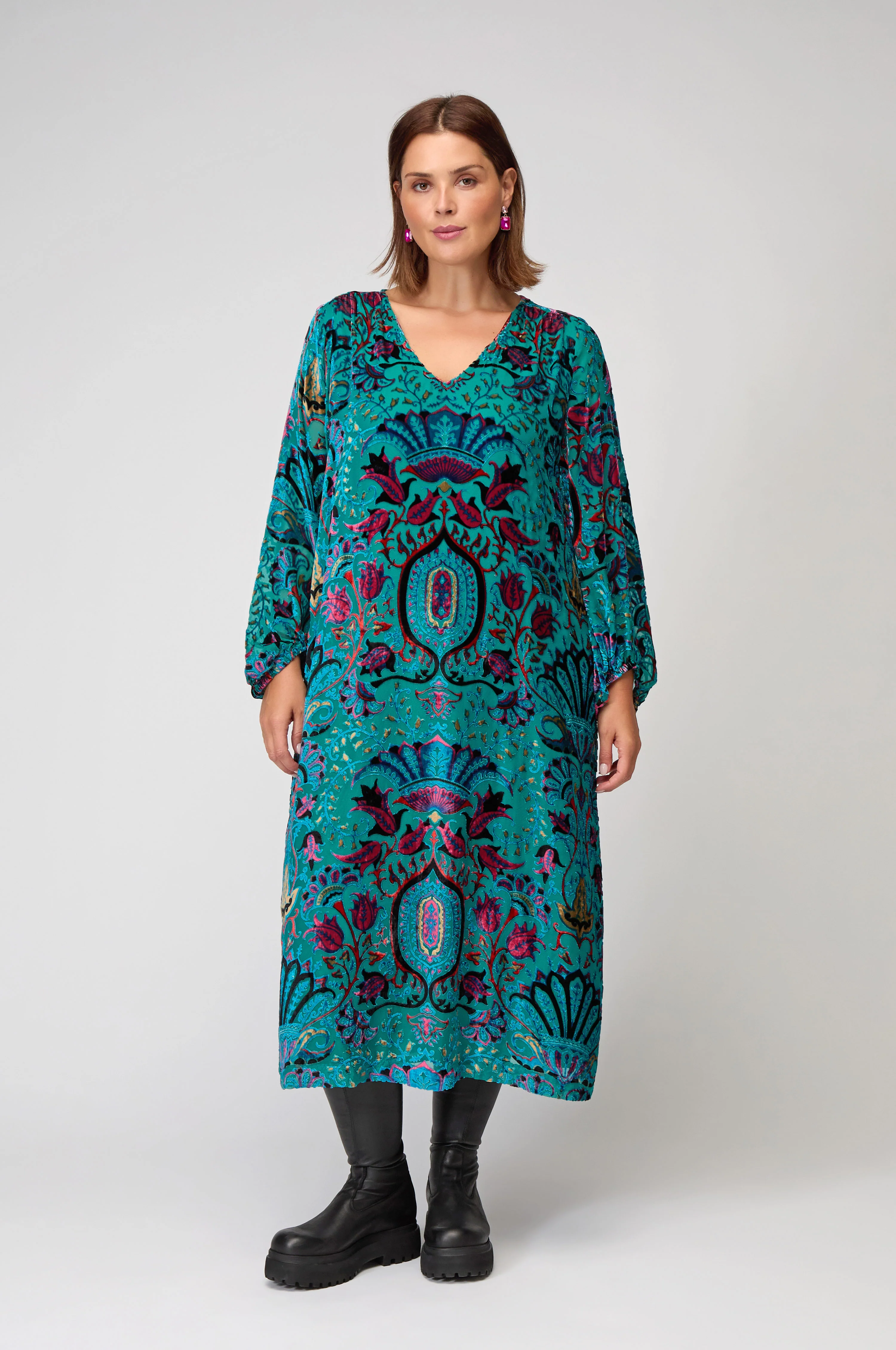 Winter Paisley Devore Dress - Image 8